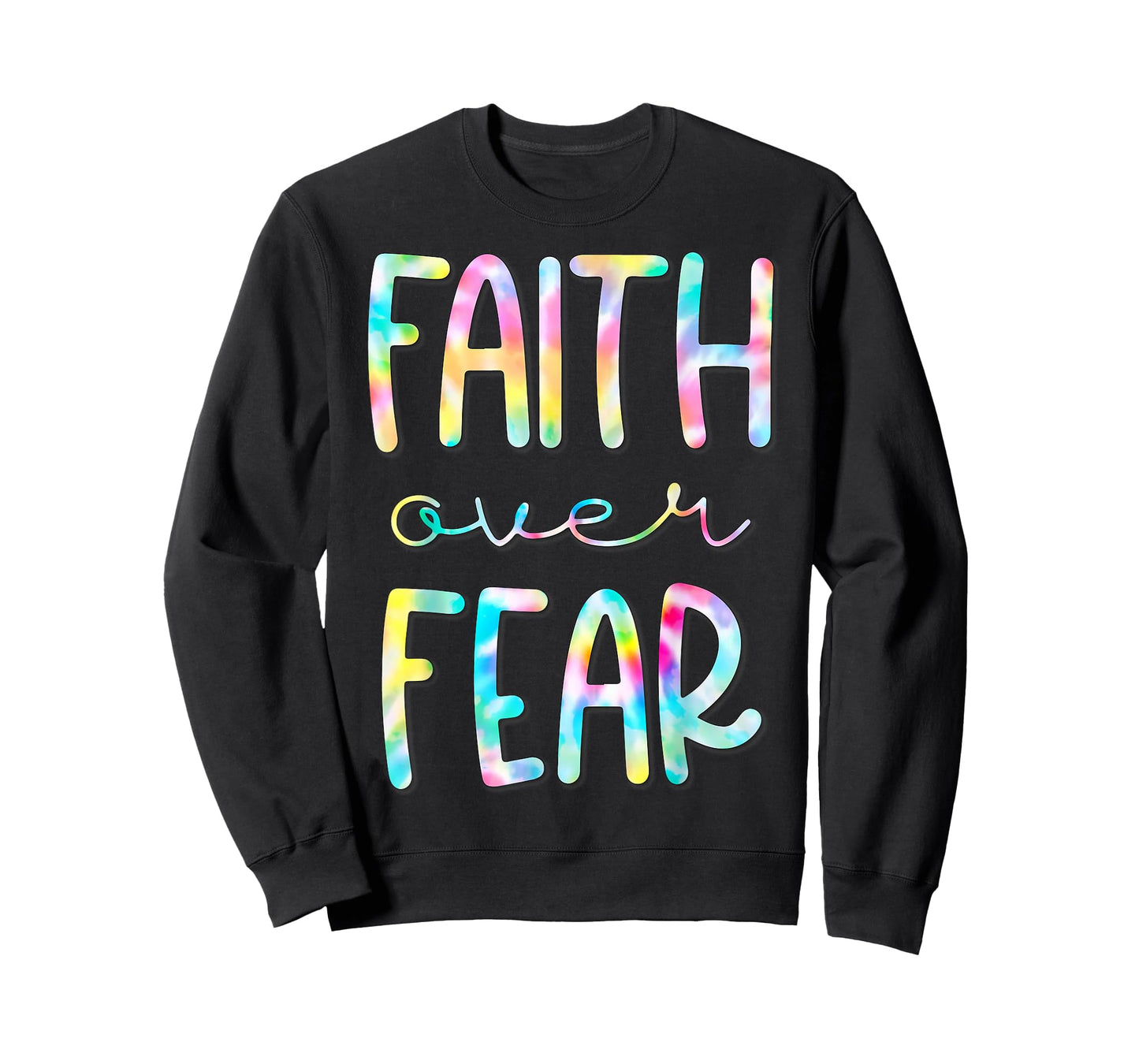 Christian Shirt for Girls Faith Over Fear Trust God Tie Dye T-Shirt
