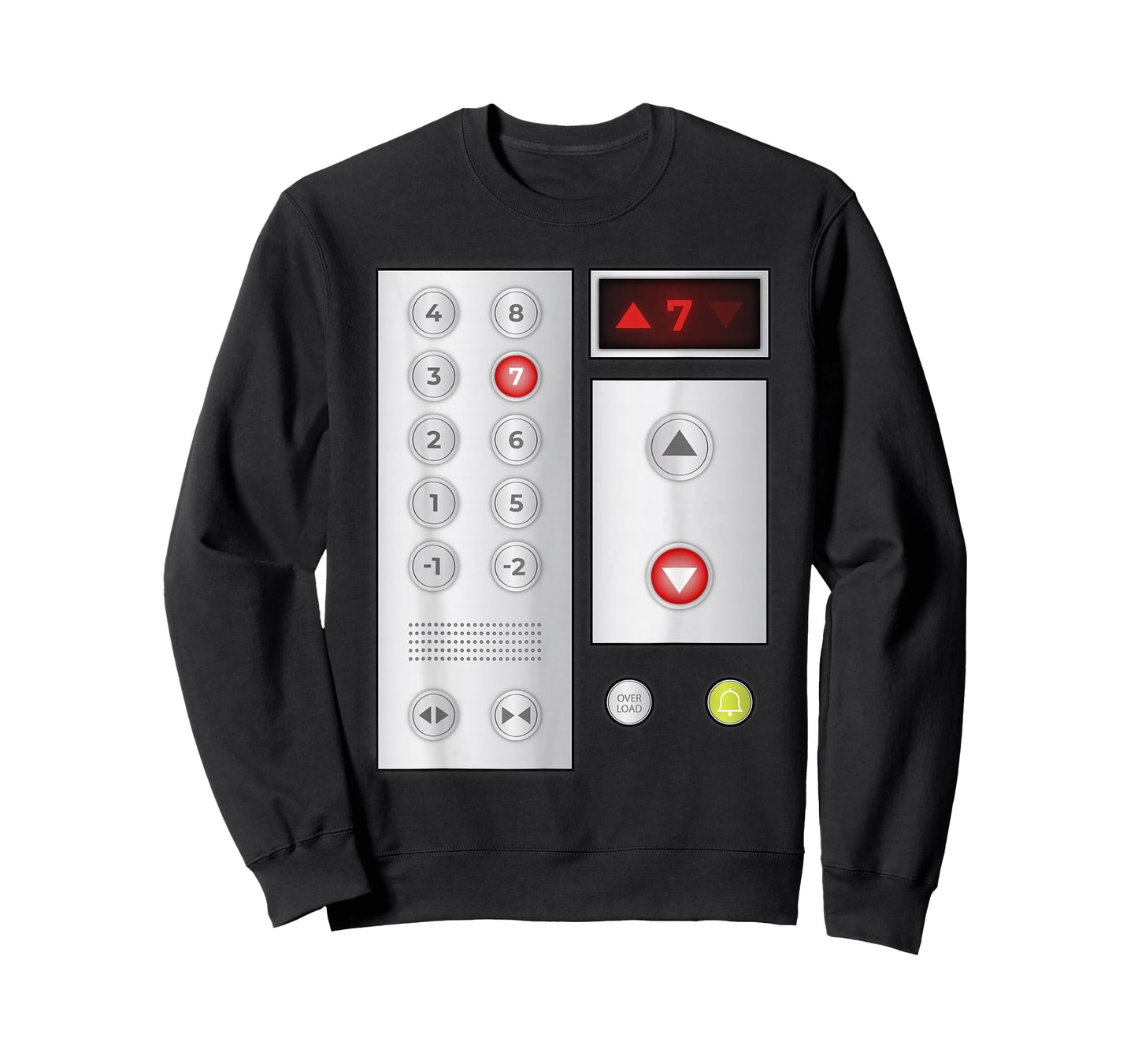 Cool Elevator Buttons Art Men Women Lift Halloween Costume T-Shirt