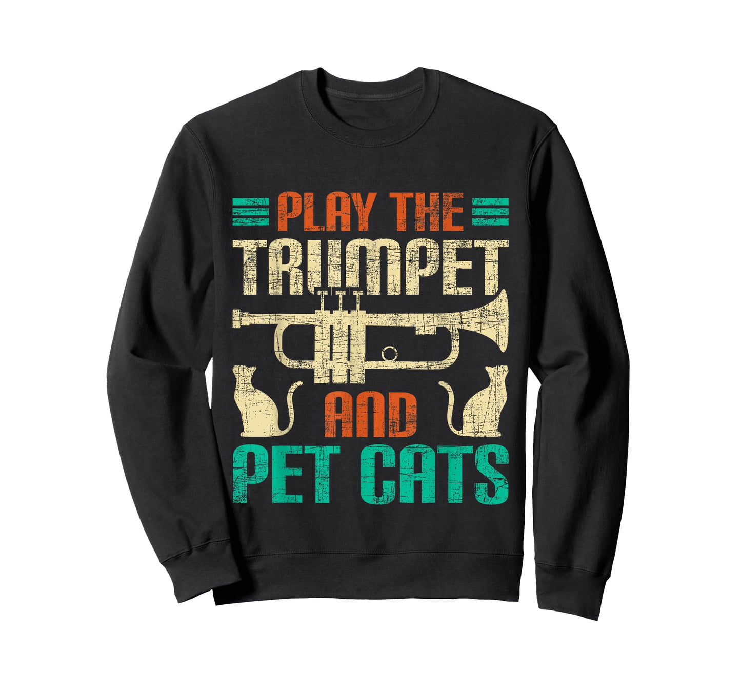 Play The Trumpet And Pet Cats - Trumpeter Jazz Music Lover T-Shirt
