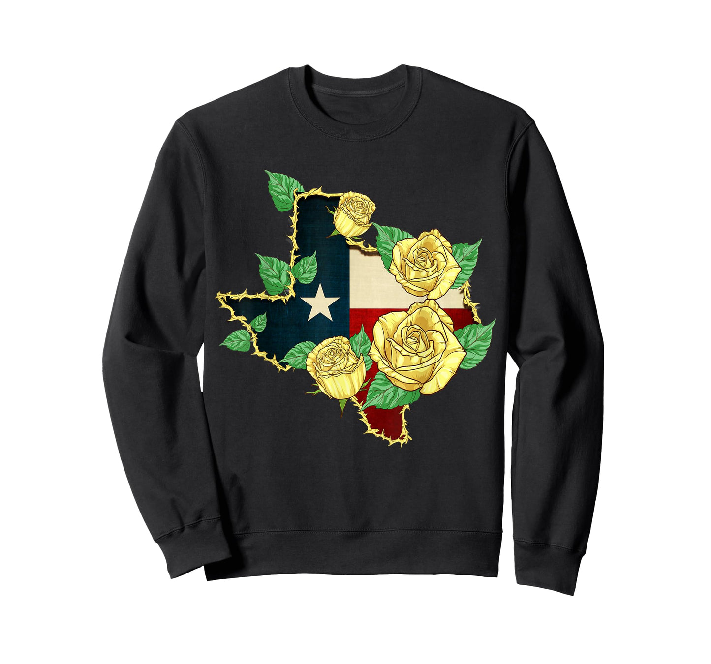 Yellow Rose of Texas Flag Proud Texan American Patriot T-Shirt