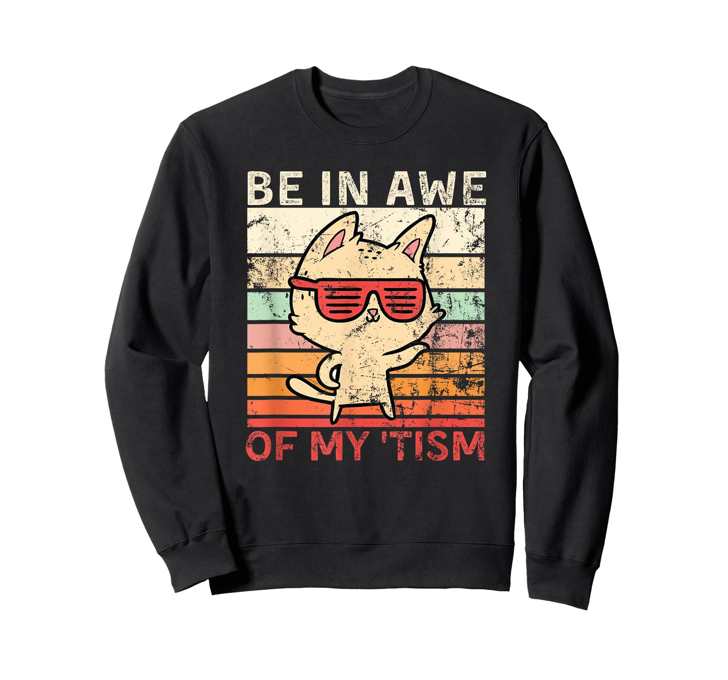 Vintage Funny Autism Be in Awe of My 'Tism Adult Awe Tism T-Shirt