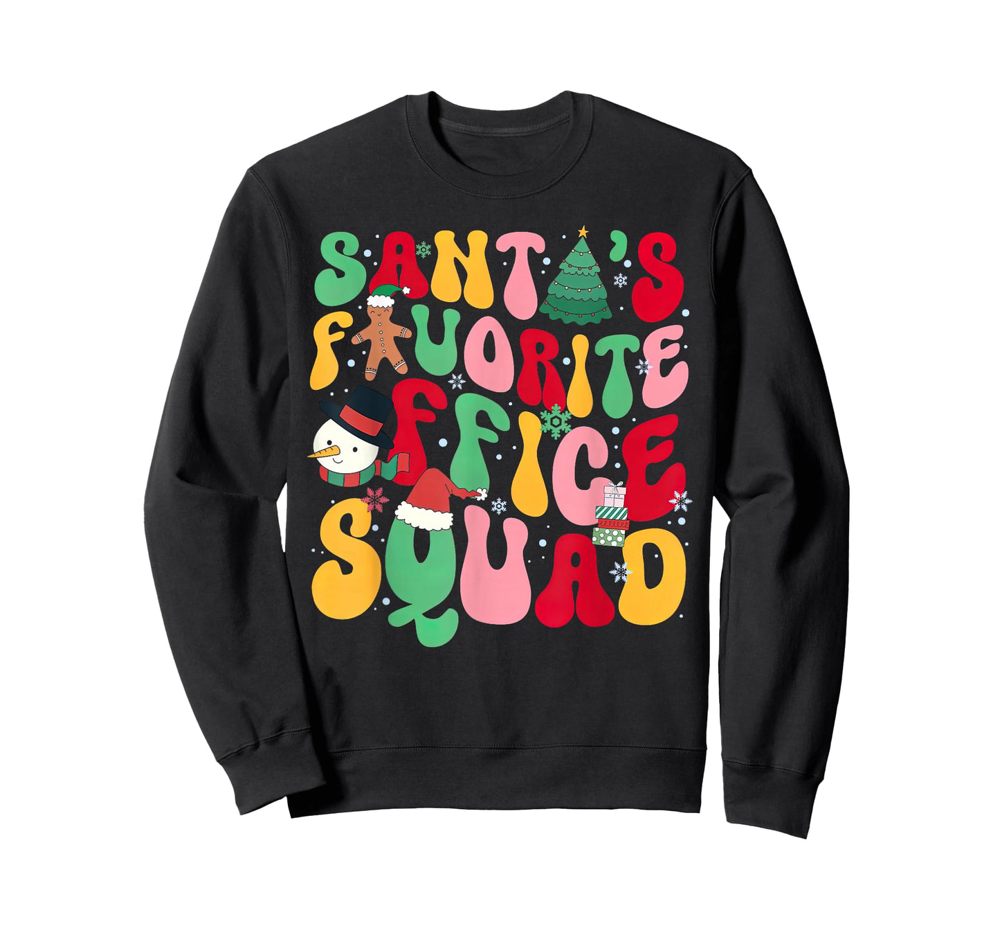 Groovy Santa Favorite Office Squad Christmas Admin Staff T-Shirt