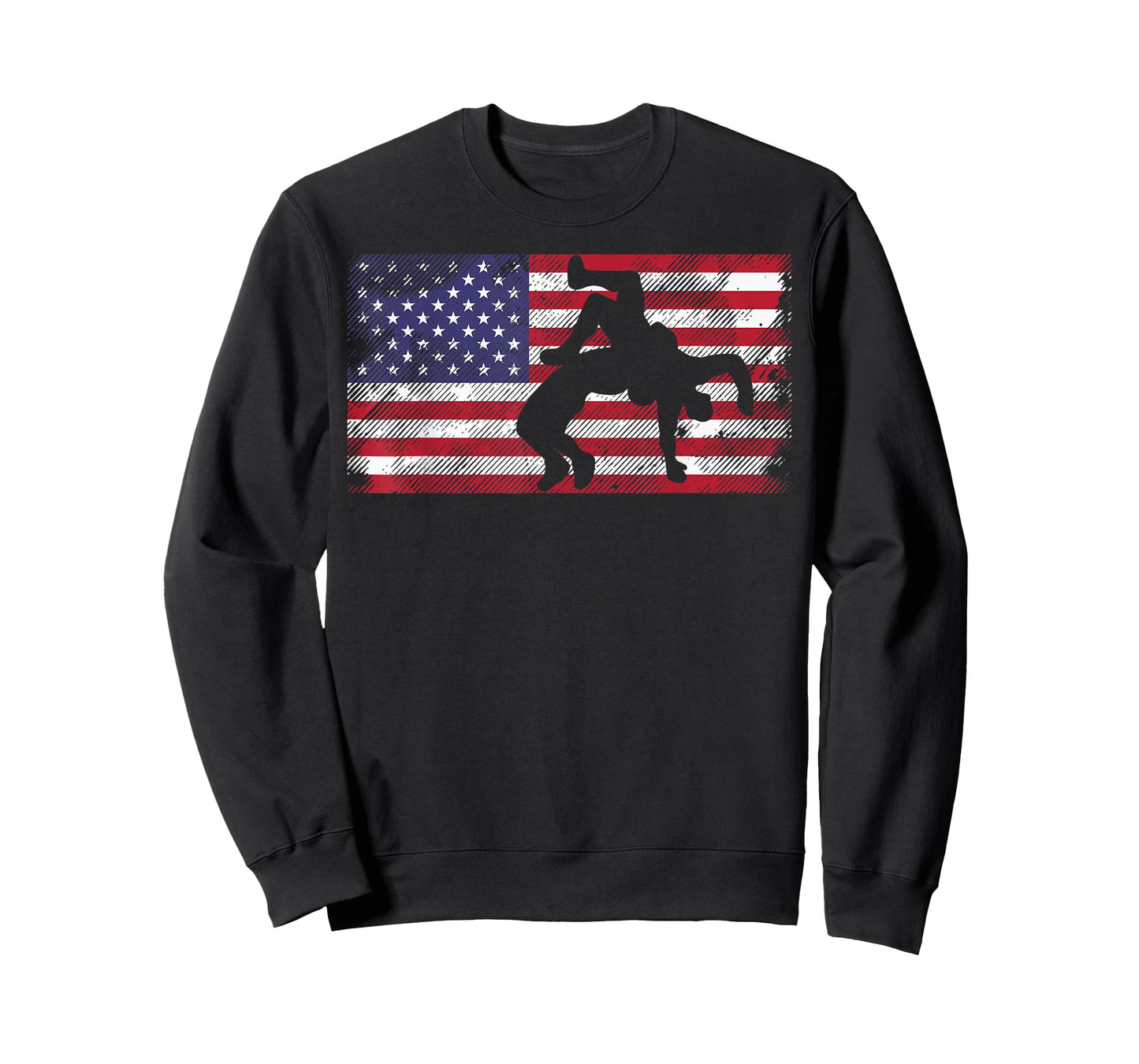 Distressed American Flag Wrestling Wrestler Women Men Kids T-Shirt