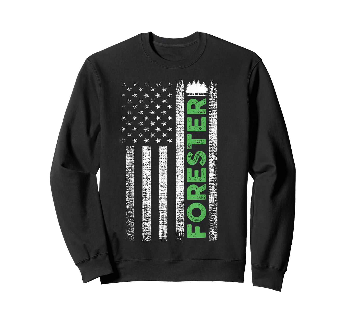 Forest Forestry Worker American Flag Forester T-Shirt