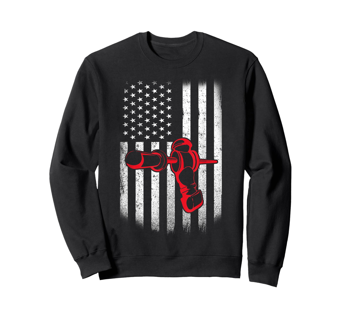 Vintage Distressed American Flag Patriotic Foosball T-Shirt for Women Men