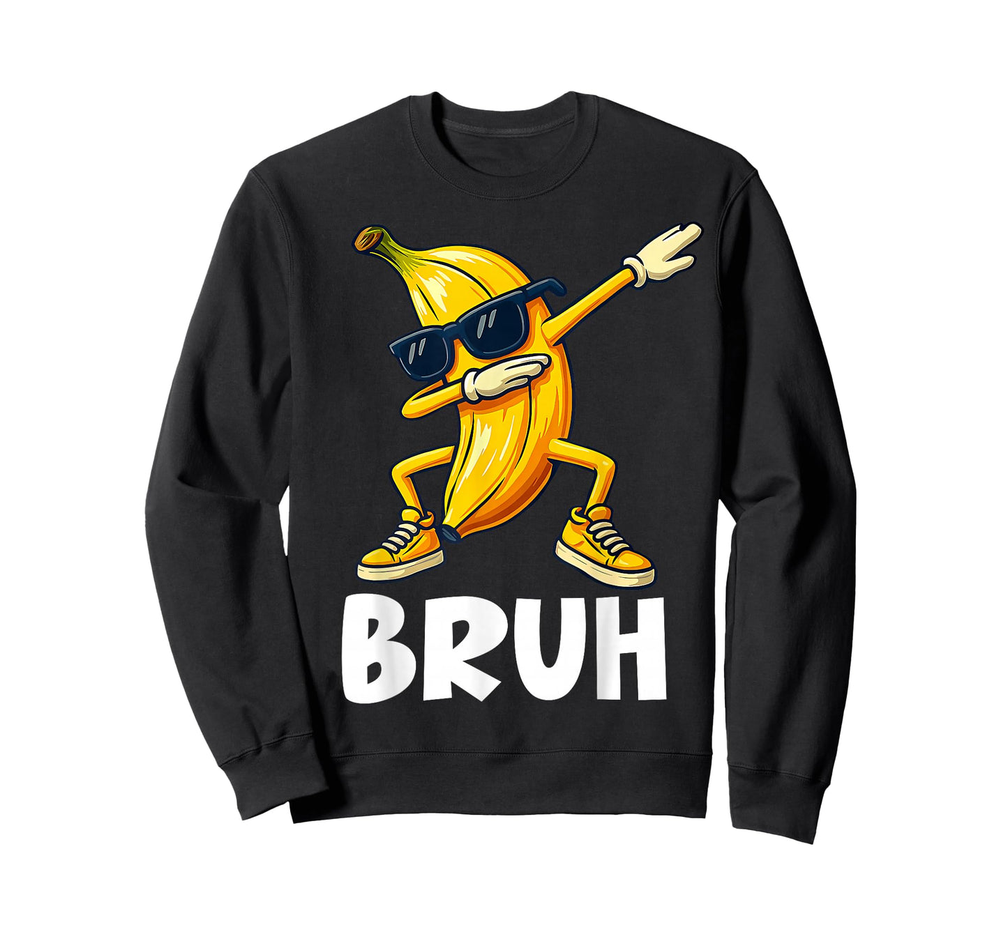 Funny Dabbing Banana Bruh Banana Lovers Retro Boys Men T-Shirt