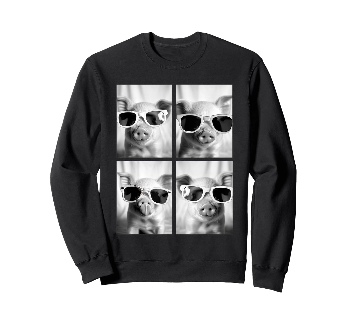 Baby Pigs with Sunglasses Cute Piglets Animals Photo Booth T-Shirt