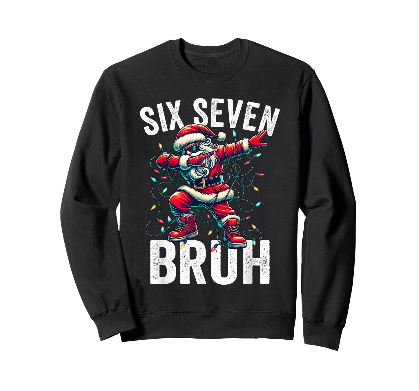 Bruh 67 Six Seven Santa Dabbing Christmas Meme Boys Kids T-Shirt