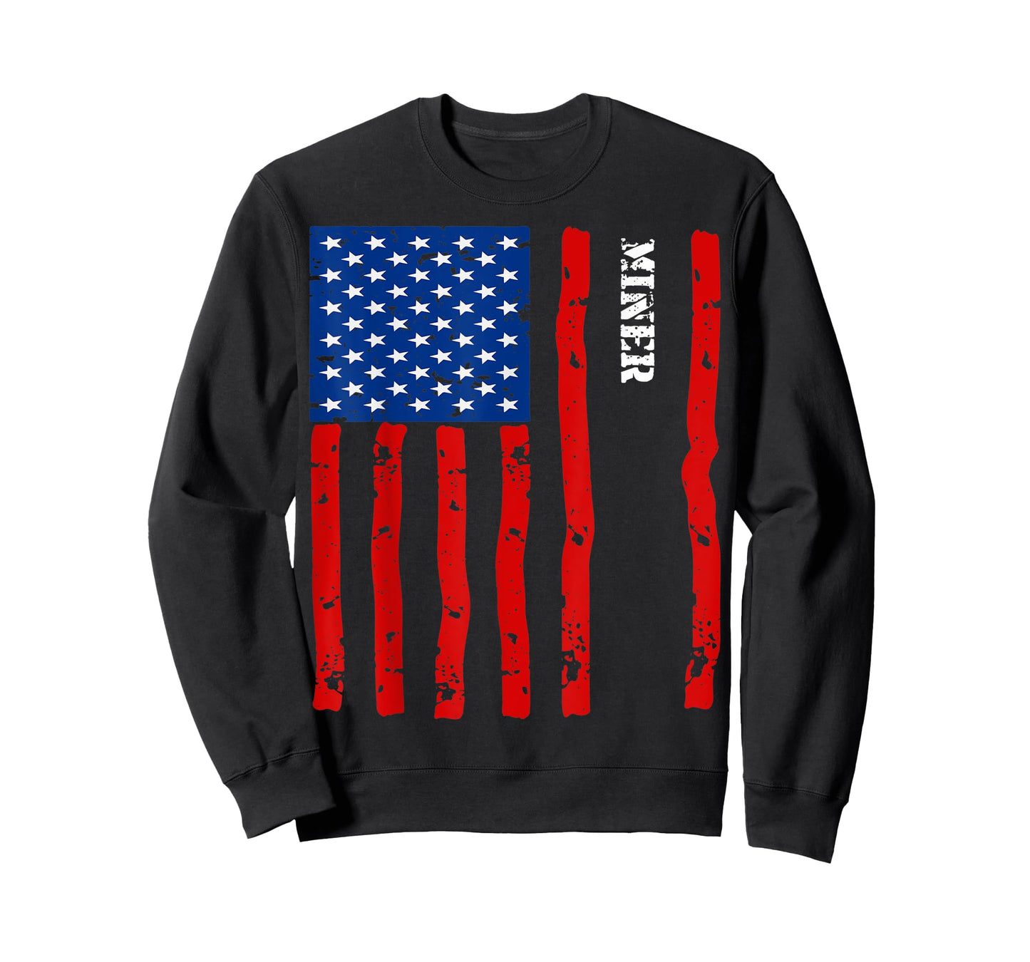 Cool Miner Accessories Things Stuff USA Flag T-Shirt for Women Kids Men