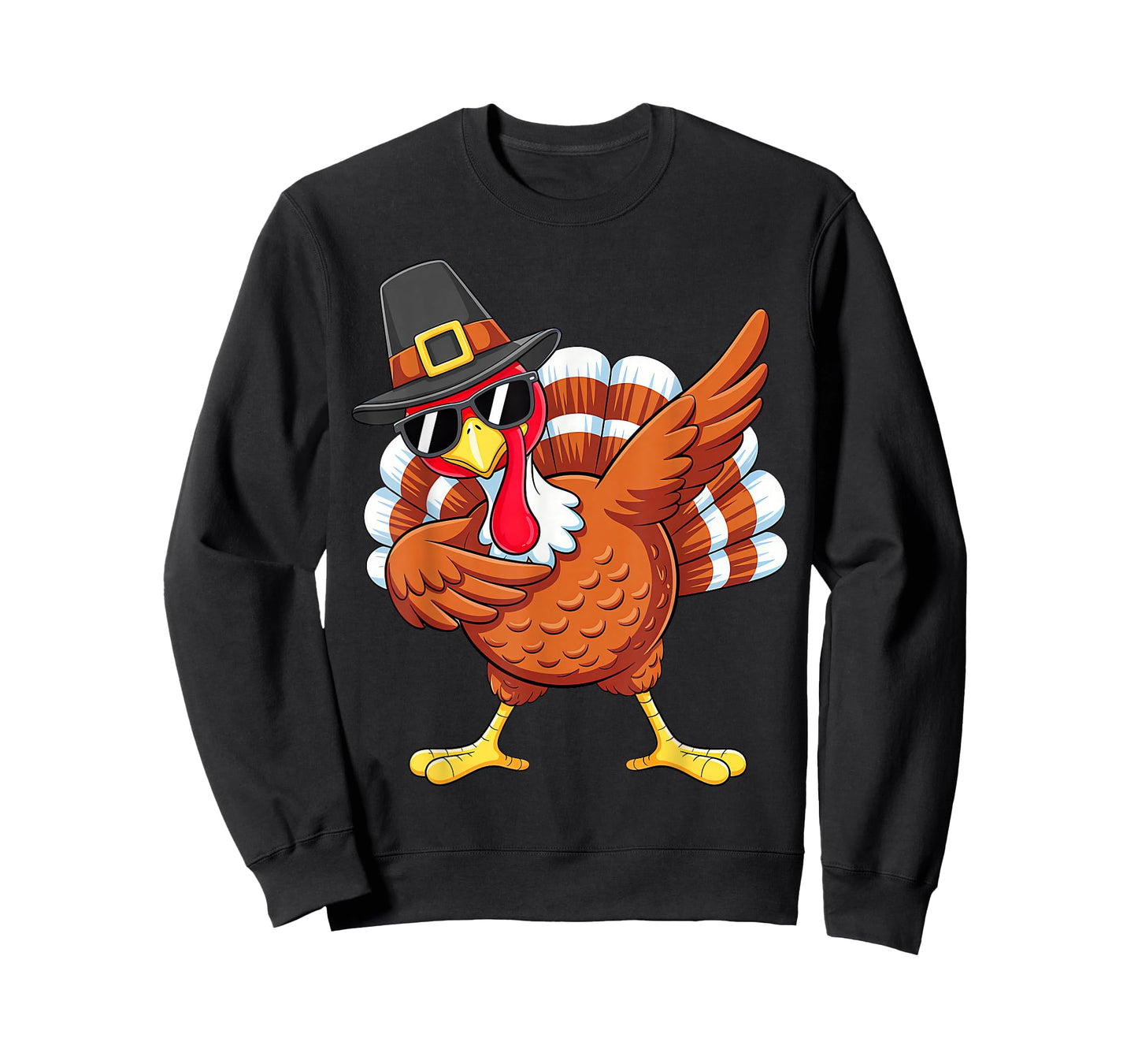 Dabbing Turkey Thanksgiving Day Pilgrim Boys Men Funny Dab T-Shirt