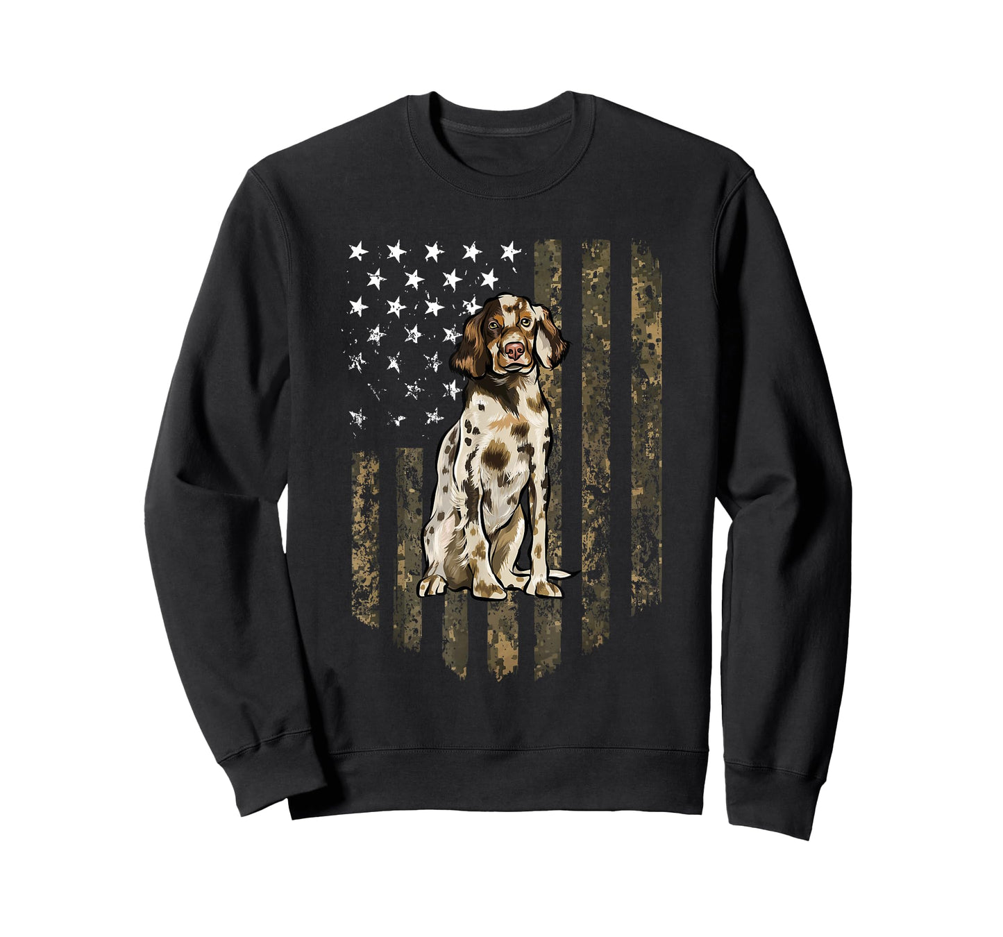 Camo American Flag English Setter 4th Of July USA T-Shirt