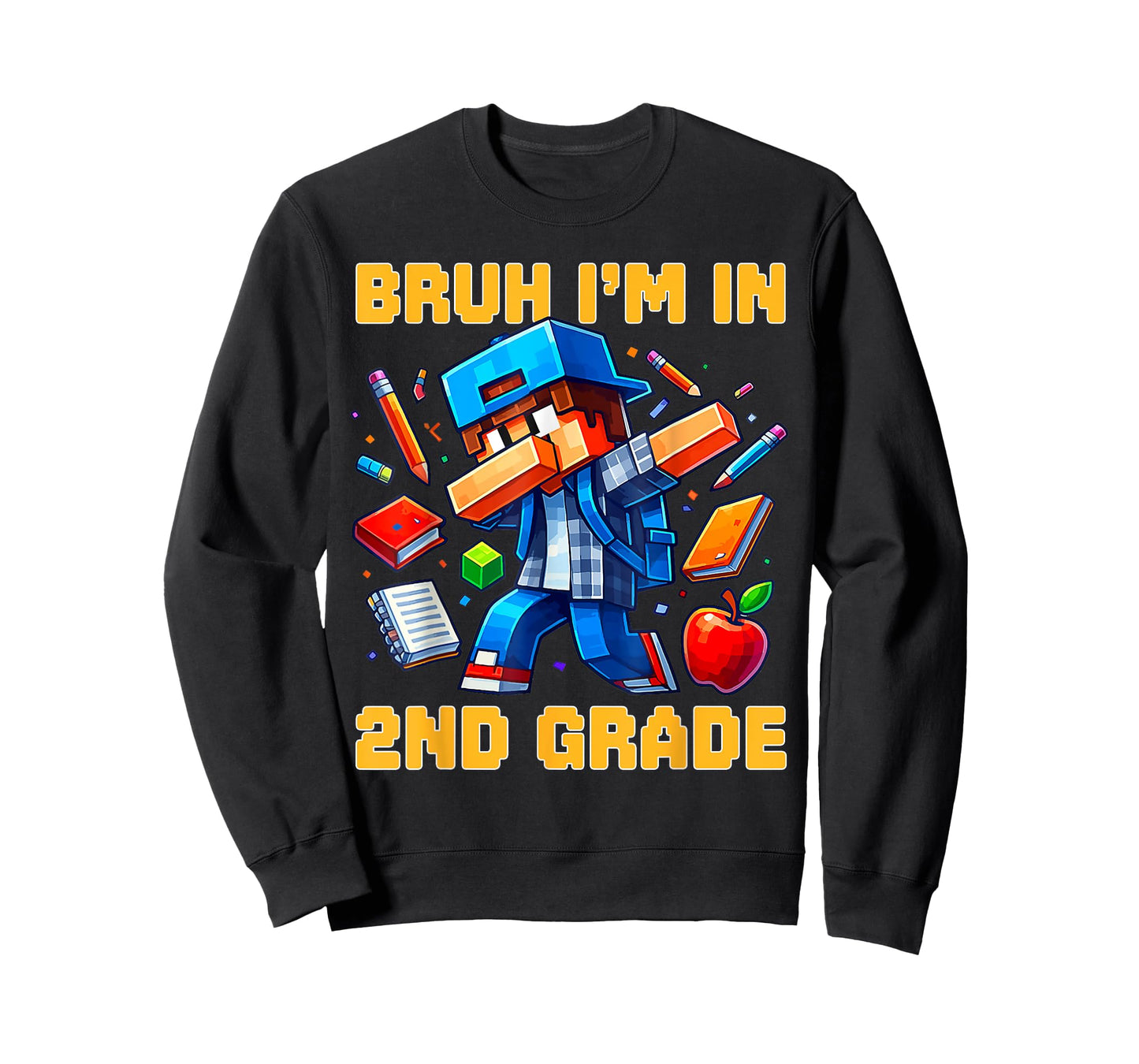 Bruh I'm in 2nd Grade Dabbing Boys Kids Gamer Back to School T-Shirt