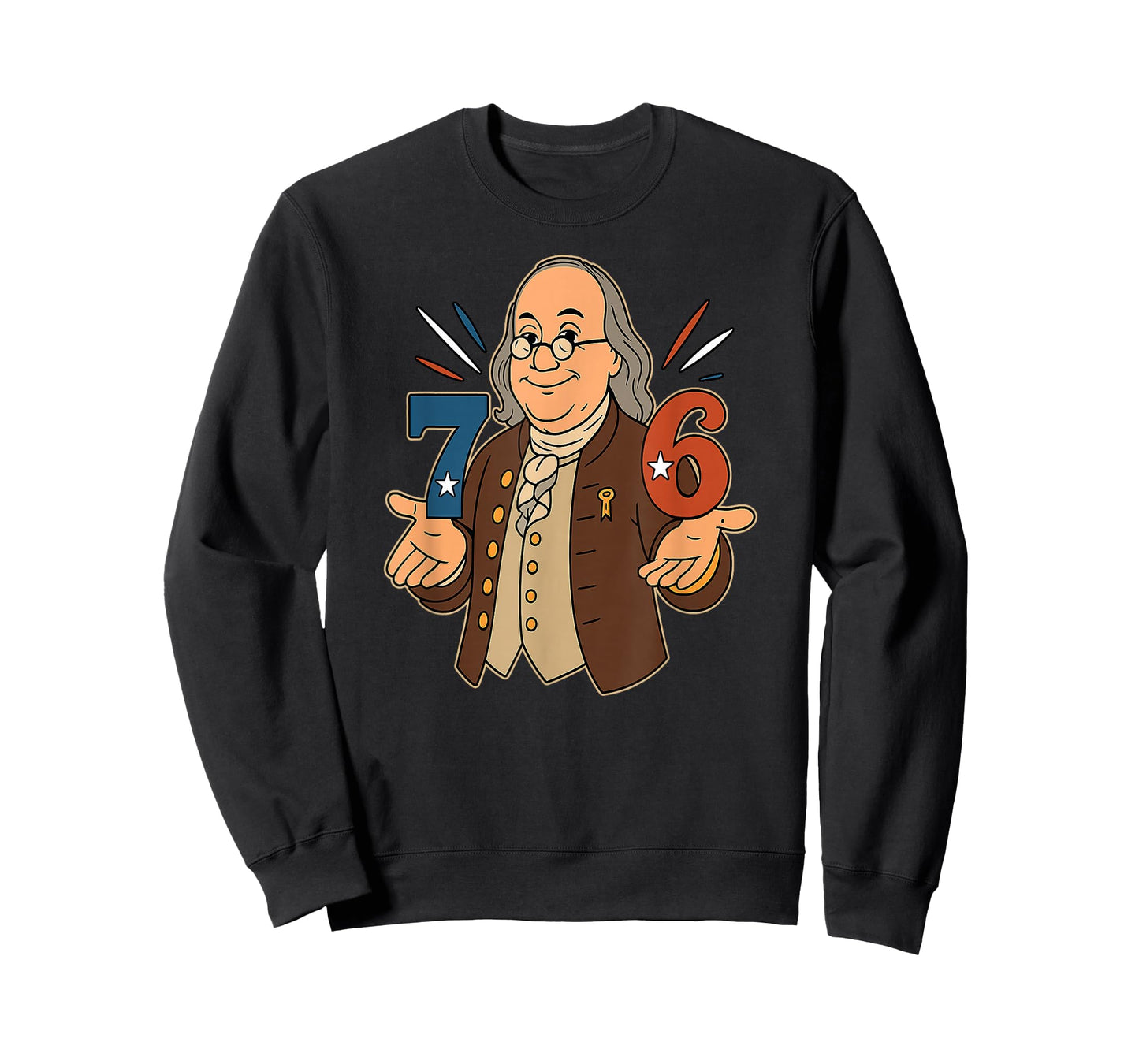 7-6 1776 Funny Benjamin Ben Franklin Meme Six Seven 6-7 T-Shirt