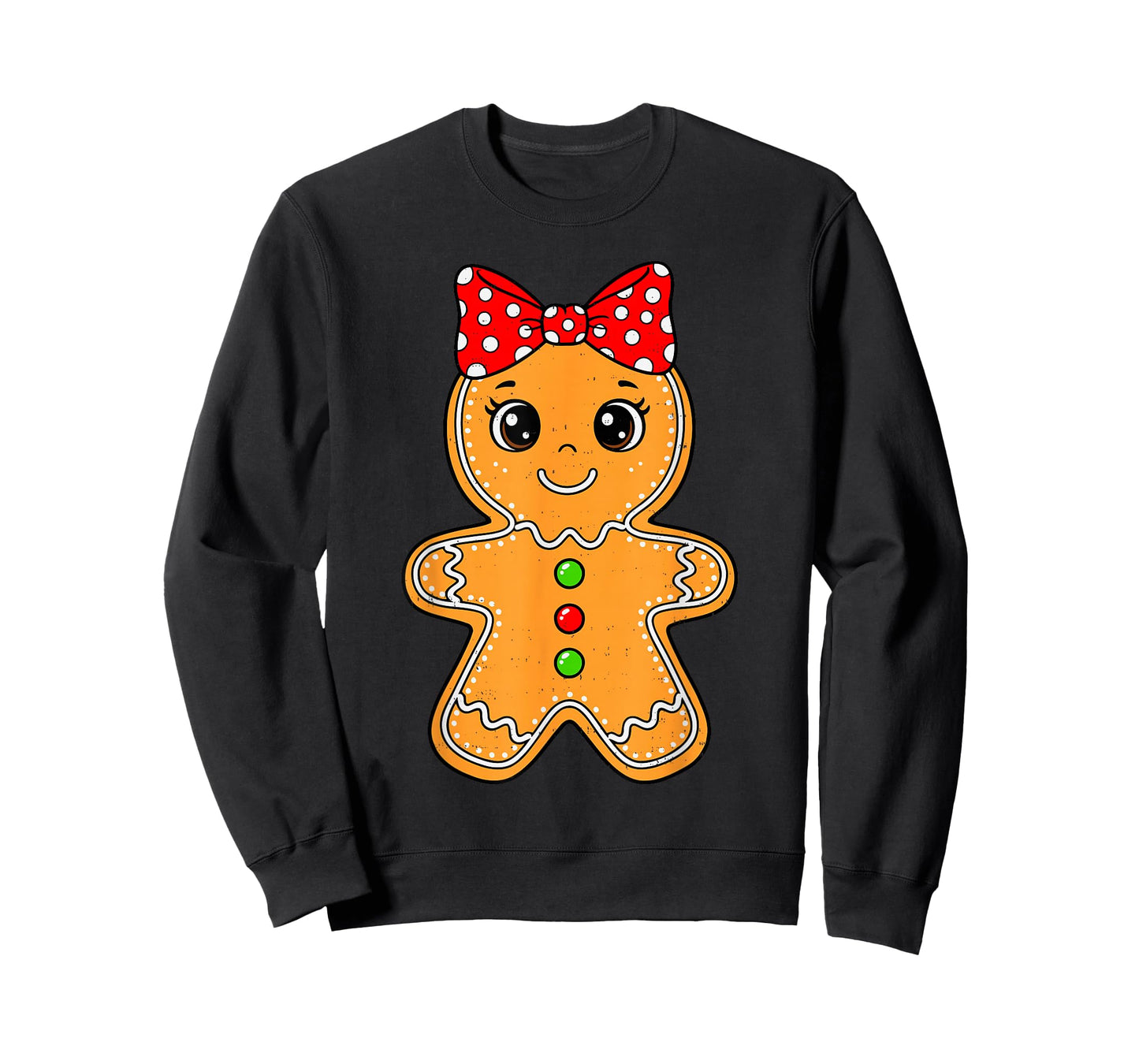 Cute Gingerbread Girl Bow Christmas Cookie Baking Holiday T-Shirt