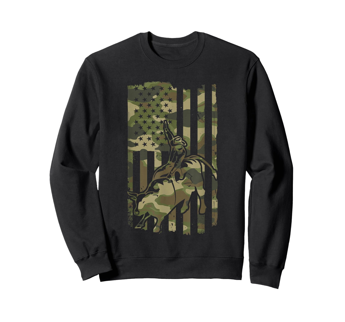 Western Cowboy & Cowgirl Rodeo Bull Riding USA Flag 4th July T-Shirt