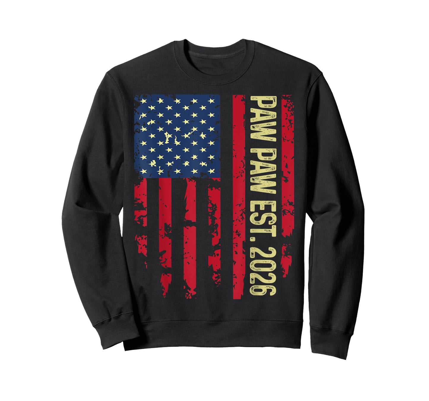 Promoted to Paw Paw Est 2026 Retro American flag T-Shirt
