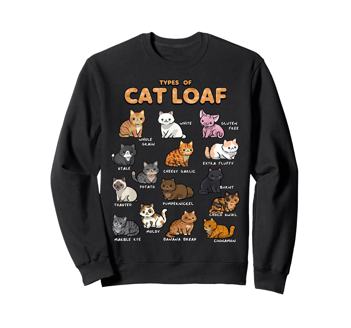 Types of Cat Loaf Cute Kitten Kawaii Cats, Cat Lover T-Shirt