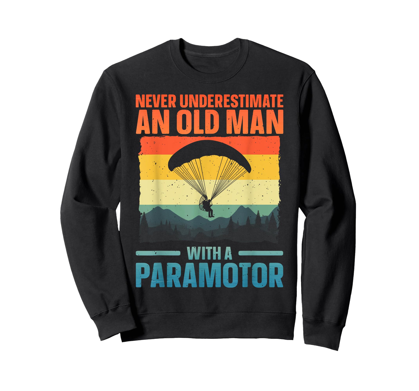 Cool Paramotor Art For Men Grandpa Paragliding Paramotoring T-Shirt