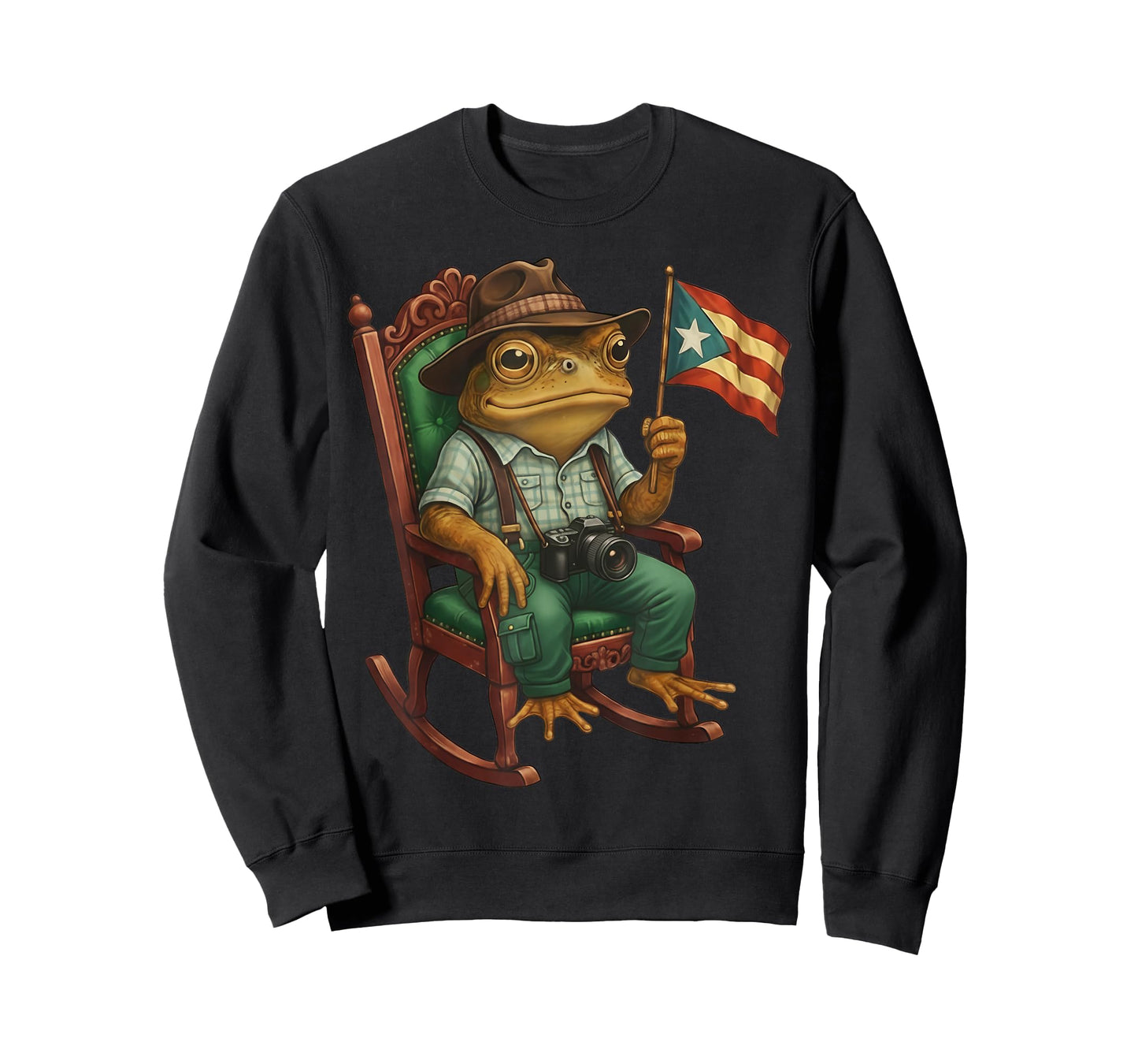 Funny Coqui Frog Puerto Rico Flag Taino Boricua Hispanic T-Shirt