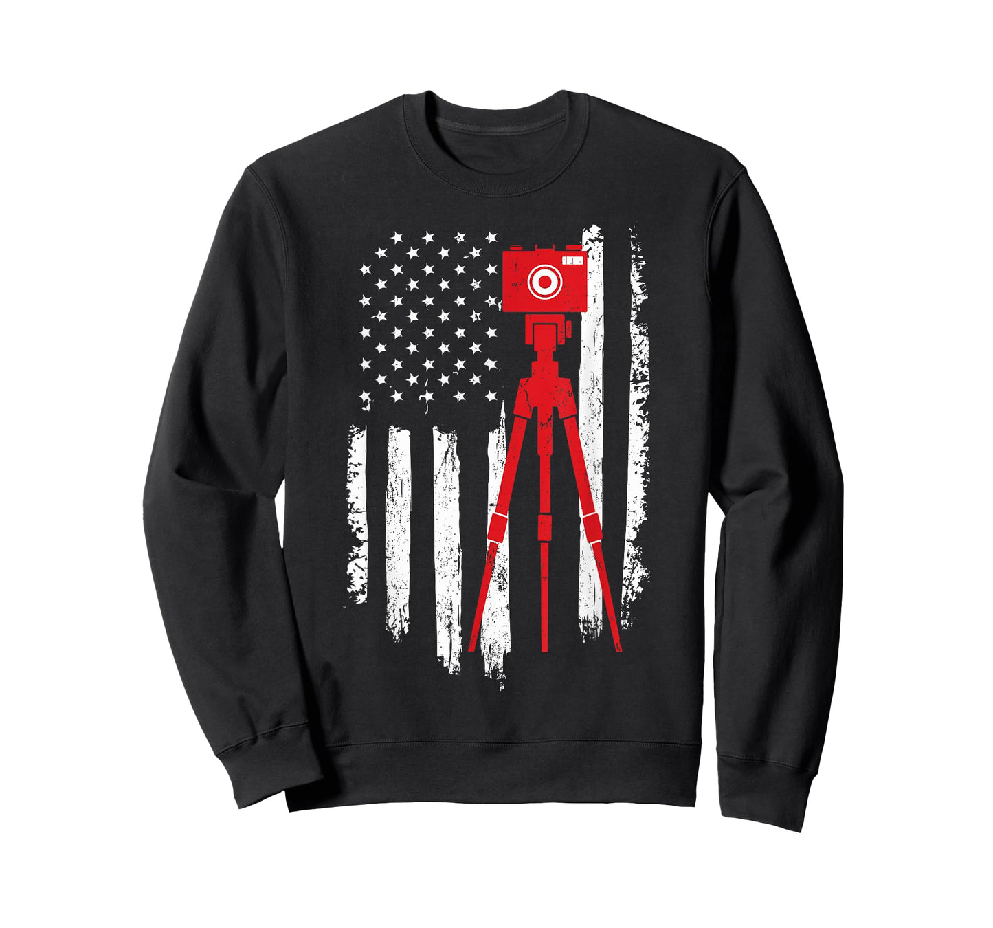 Photographer Gift - Distressed American Flag Photographer T-Shirt