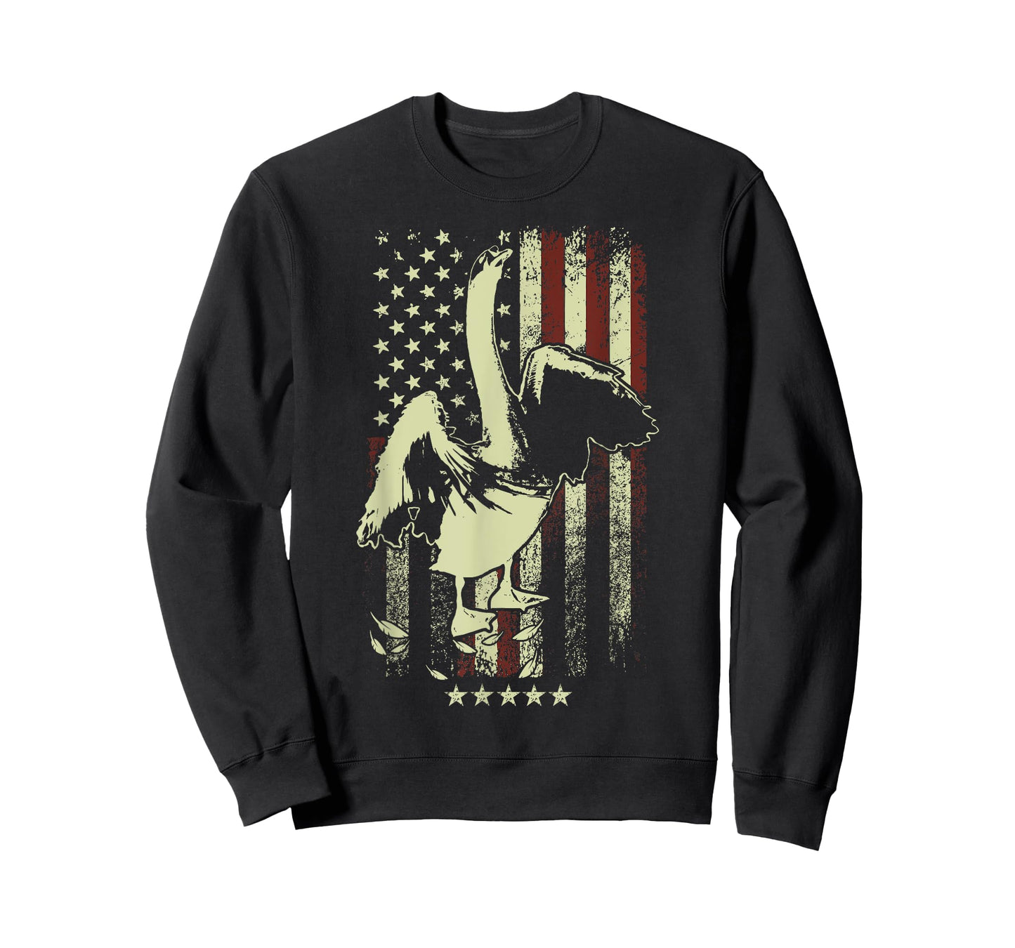 USA American Flag Hunters - Hunting Mute Swan Bird T-Shirt