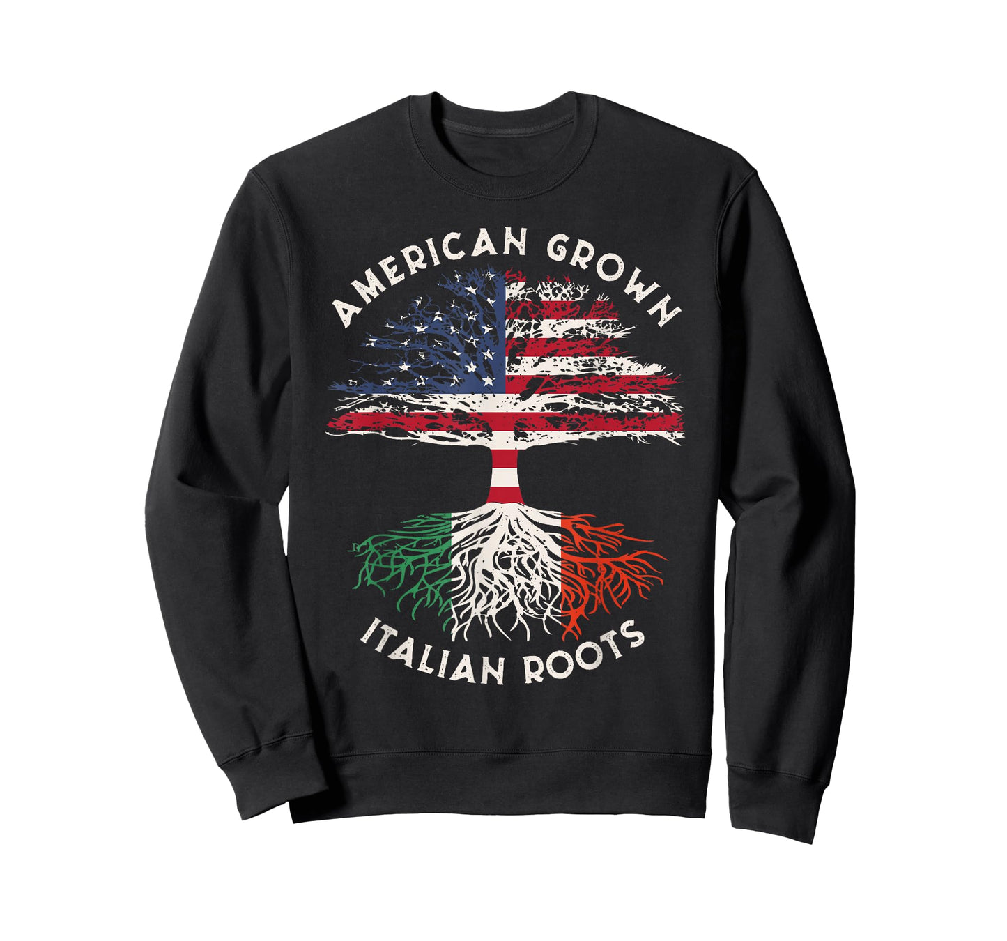 American Grown Italian Roots Family Tree Italy Flag Italian T-Shirt