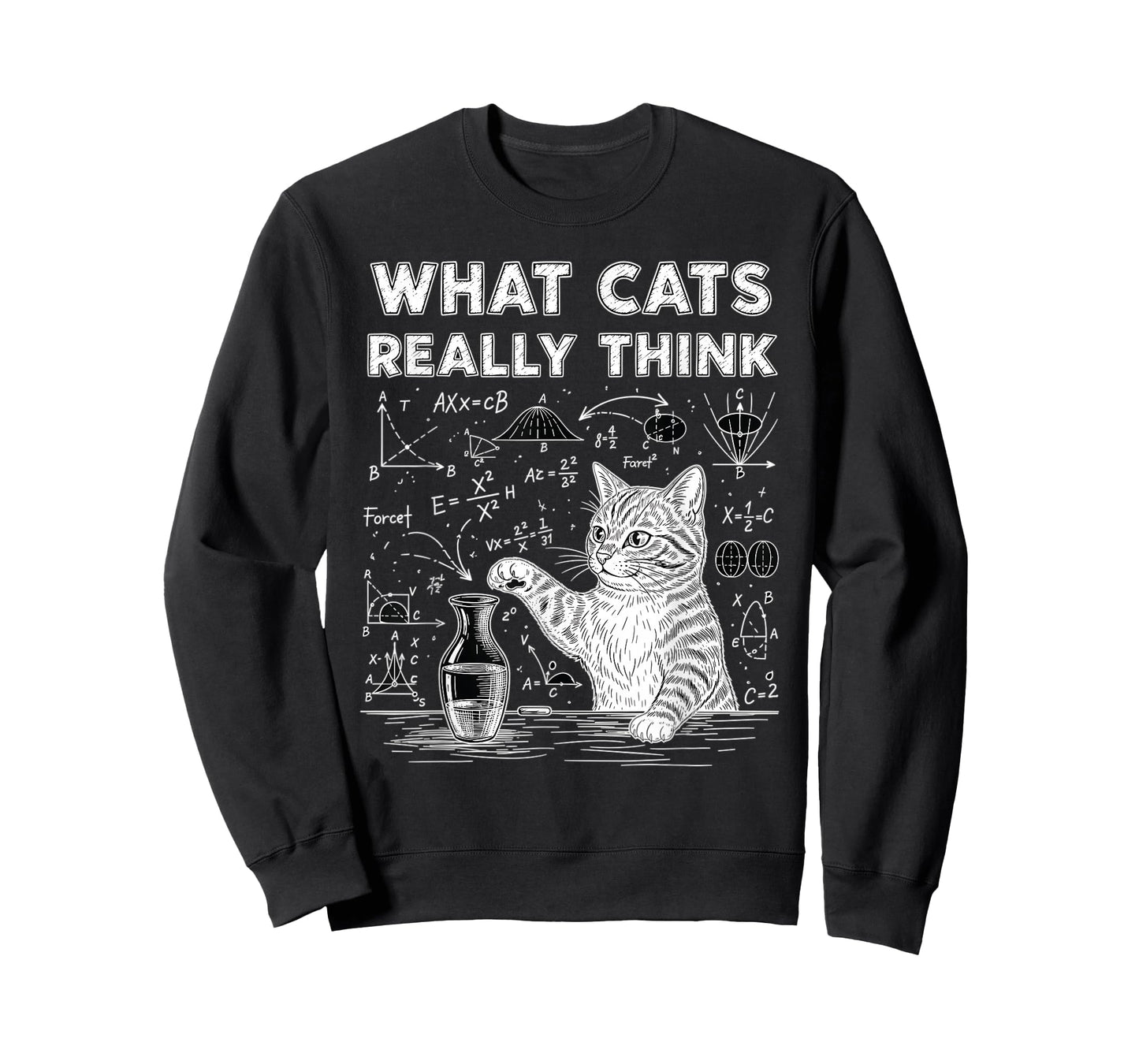 What Cats Really Think Funny Cat Physics Men Kids T-Shirt