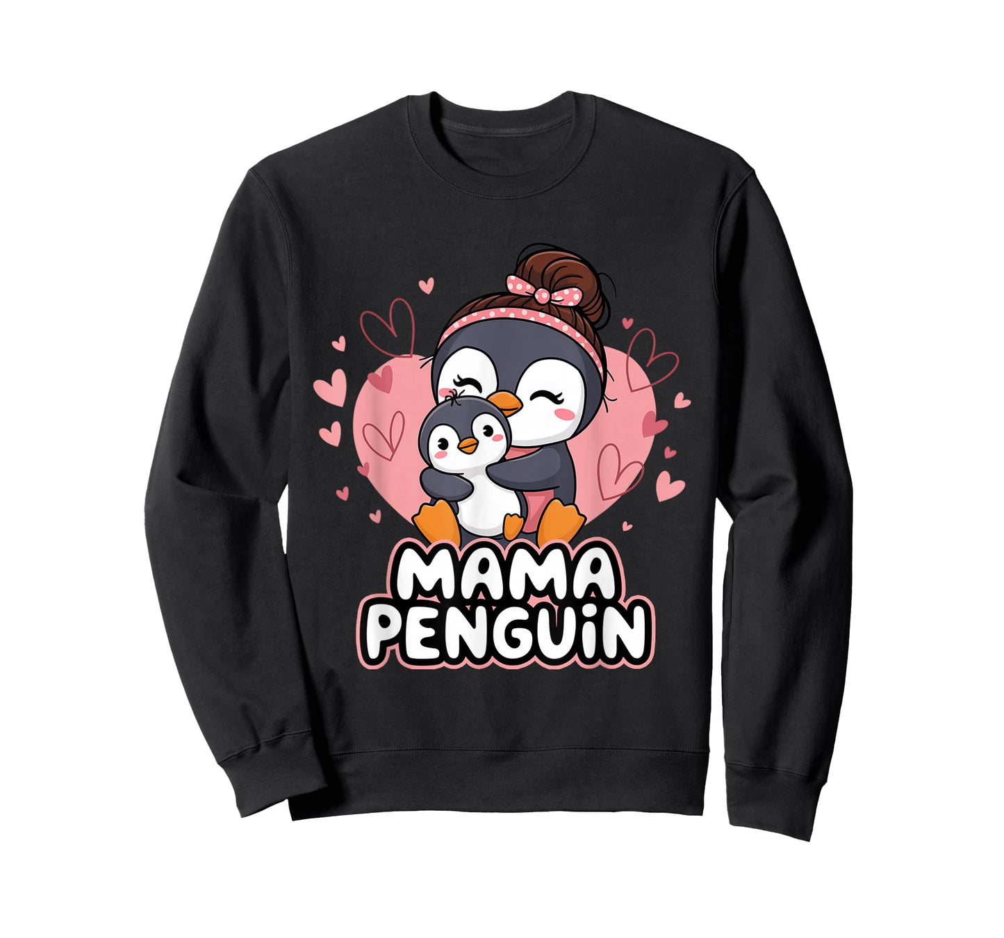 Cute Mama Penguin Holding Baby Animal Mother's Day T-Shirt