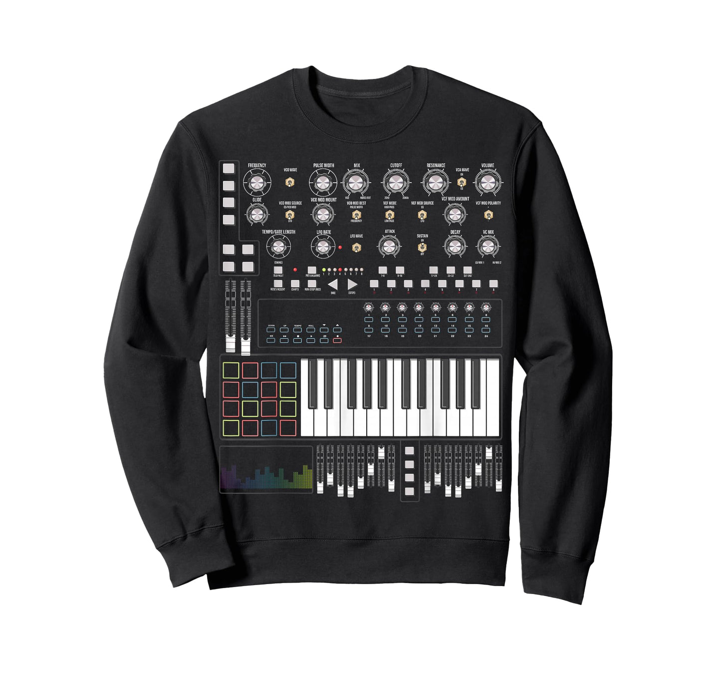 Electronic Music Synthesizer Techno Music DJ Producer T-Shirt