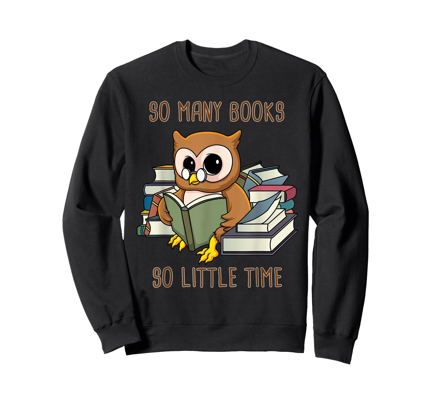 So Many Books Reading Night Owl So Little Time Funny Geek T-Shirt