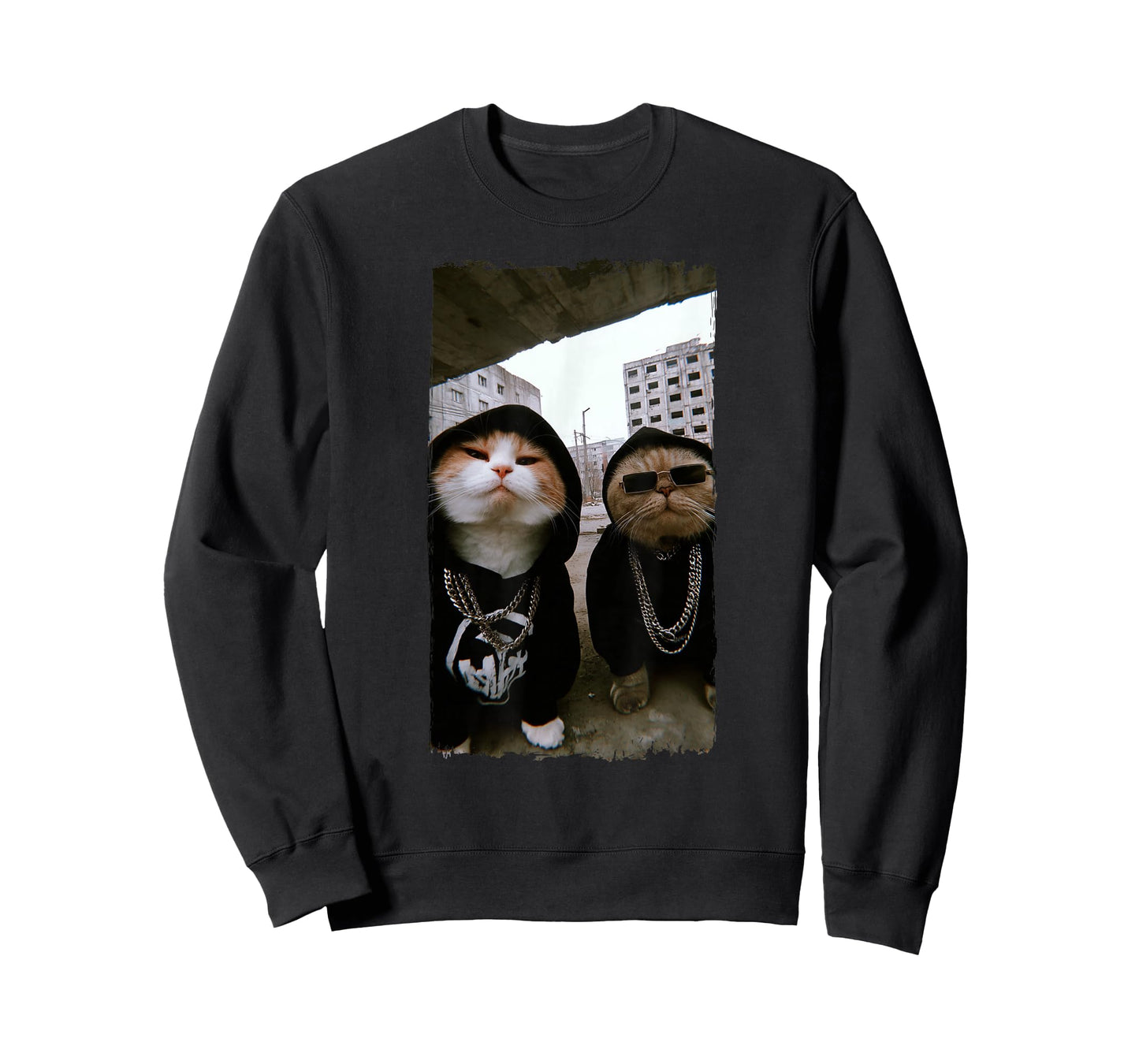 Gangster Cats Streetwear Cool cat Motif Funny T-Shirt