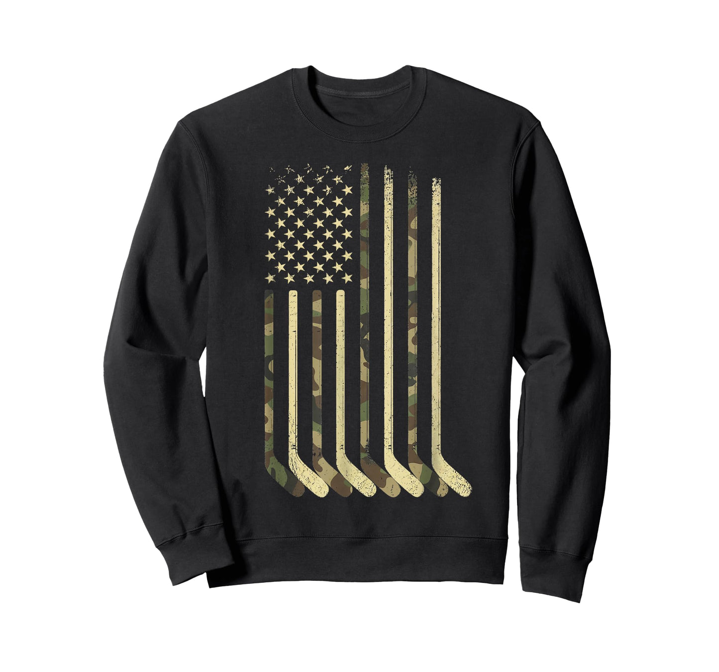 Hockey Stick Hockey American Flag Camo USA for Hockey Player T-Shirt