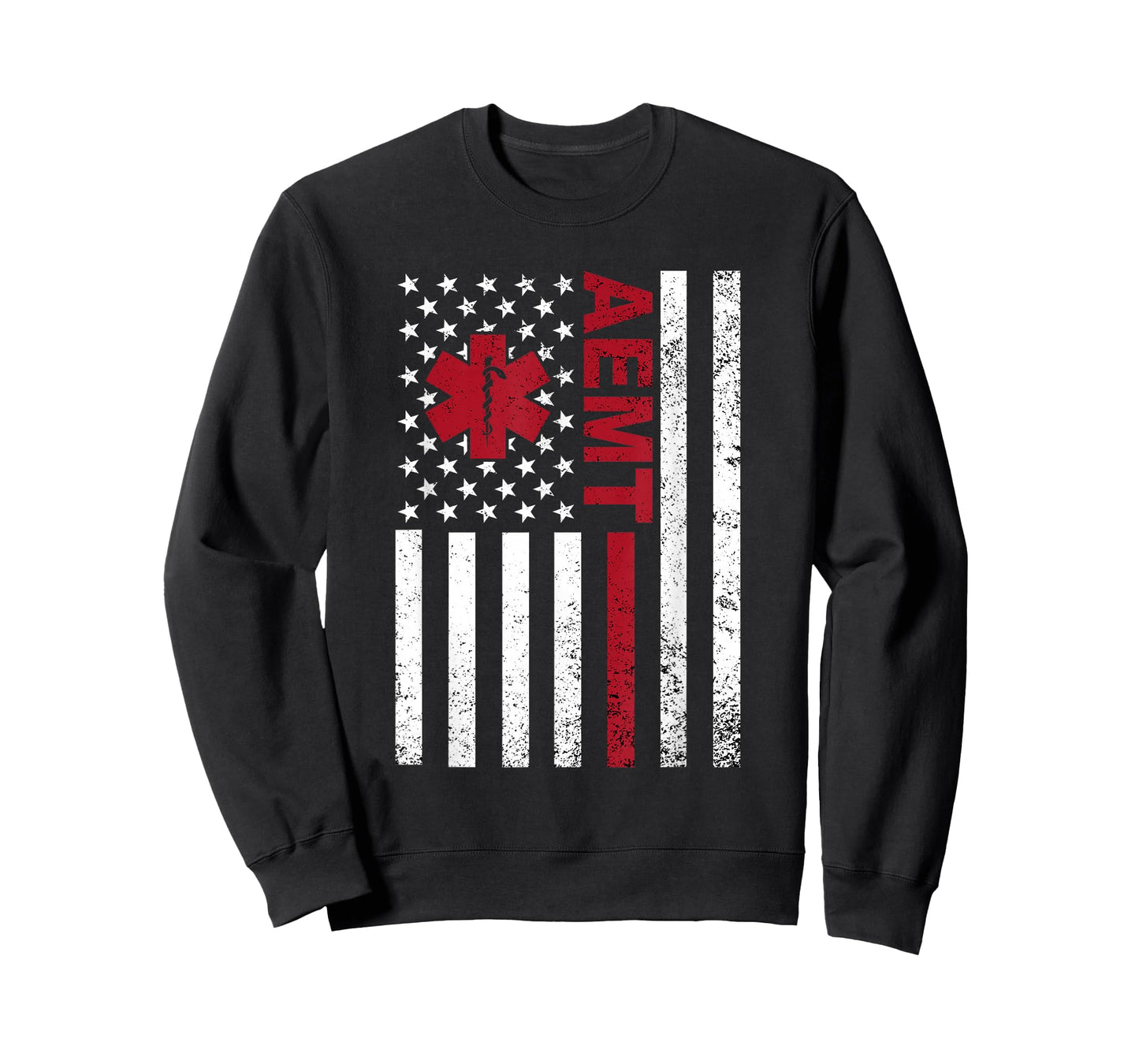 AEMT Advanced Emergency Medical Technician USA Flag T-Shirt
