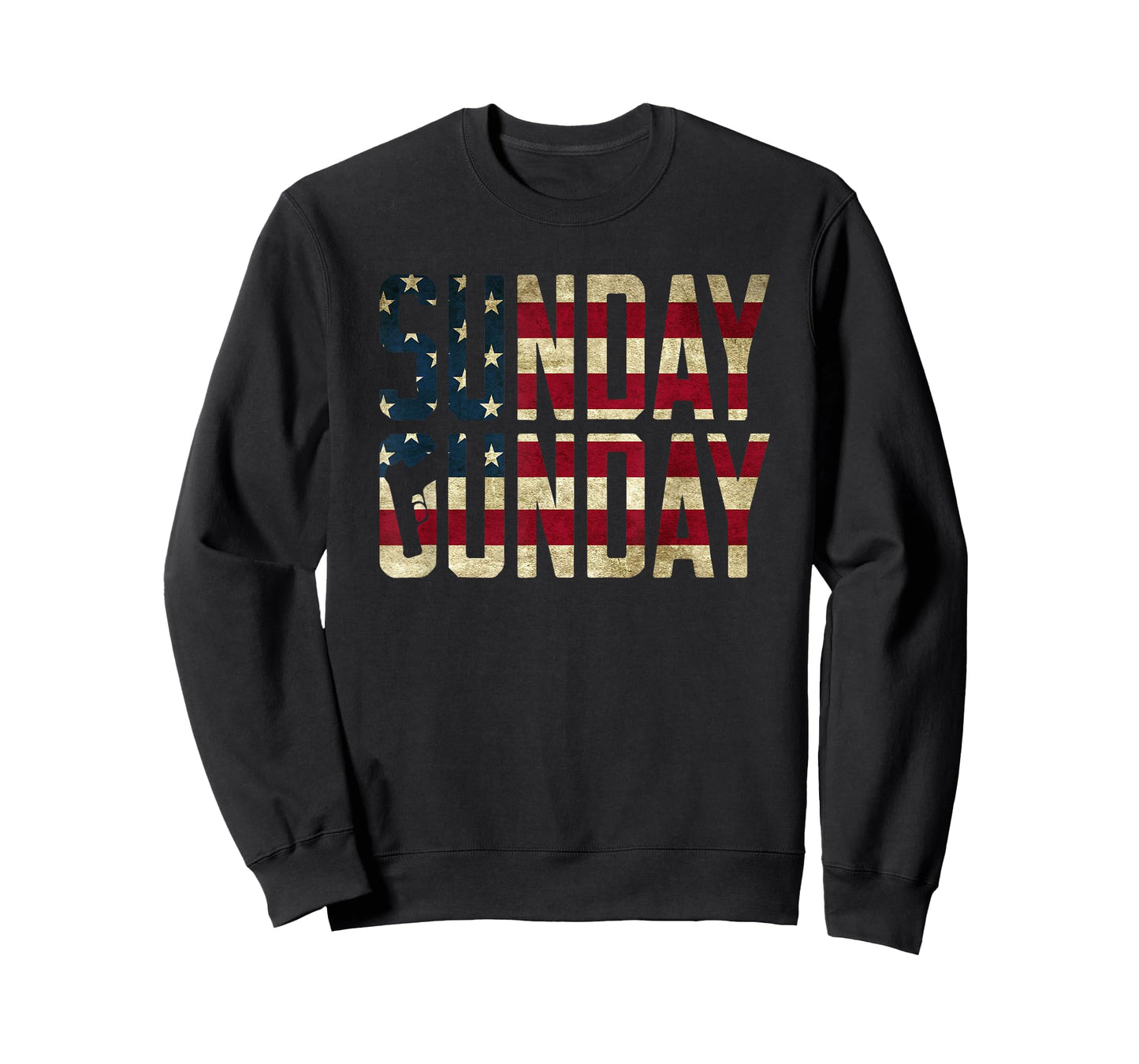 American Flag Sunday Gunday Gun Pistol Firearms T-Shirt T-Shirt