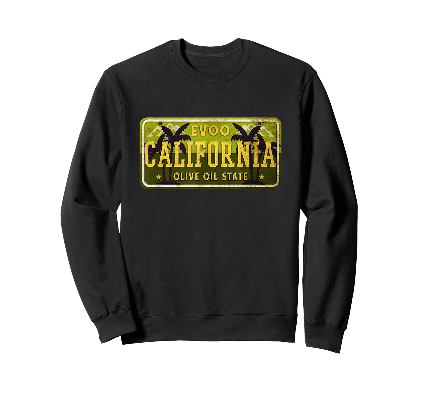 Cool California License Plate EVOO Olive Oil State T-Shirt