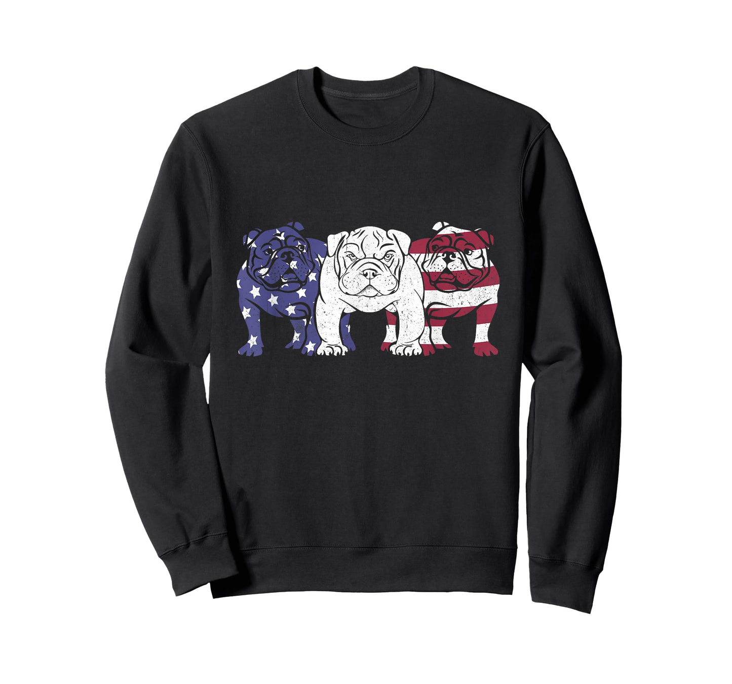 Unique English Bulldog Dog American Flag Retro Puppy Lover T-Shirt