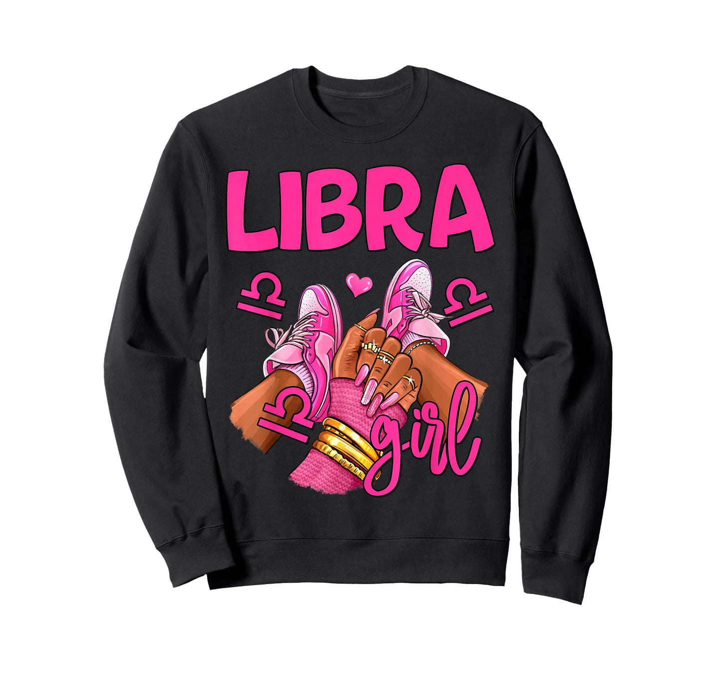 Libra Girl Birthday Queen Women Sneakers Zodiac Sign T-Shirt