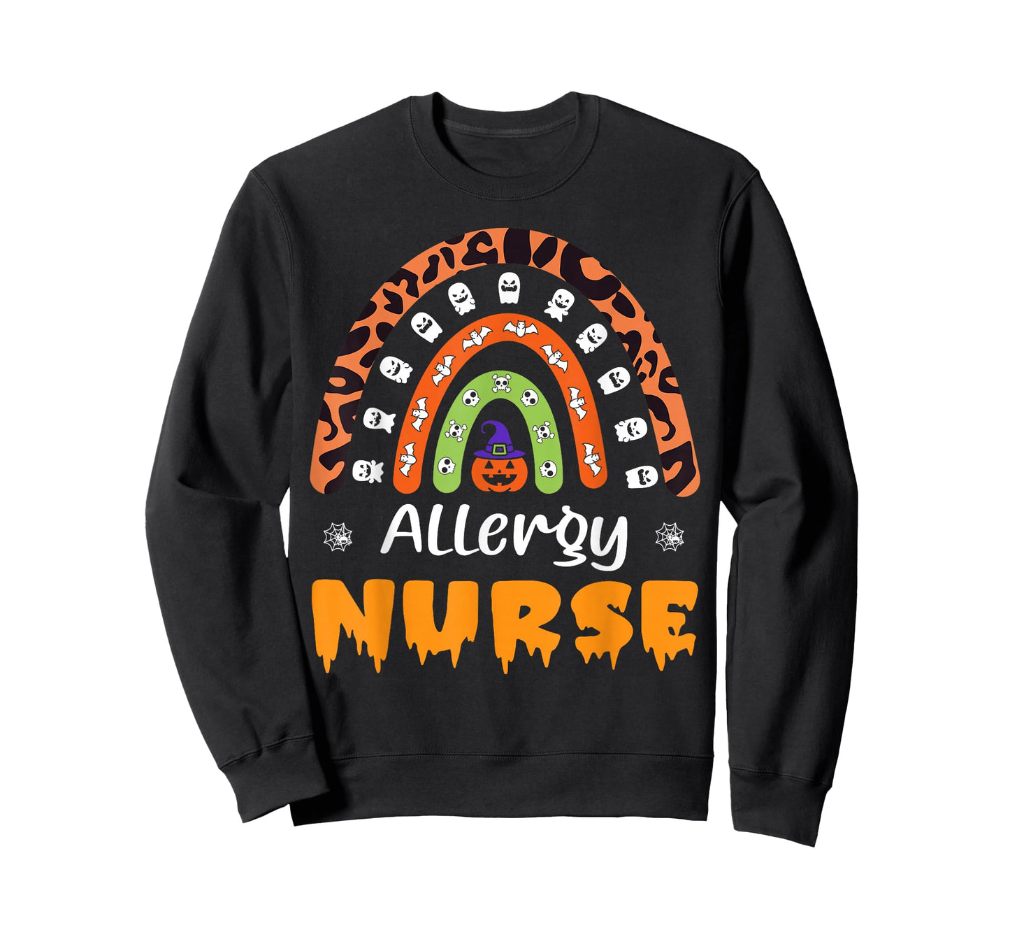 Allergy Nurse Leopard Rainbow Halloween Costume T-Shirt