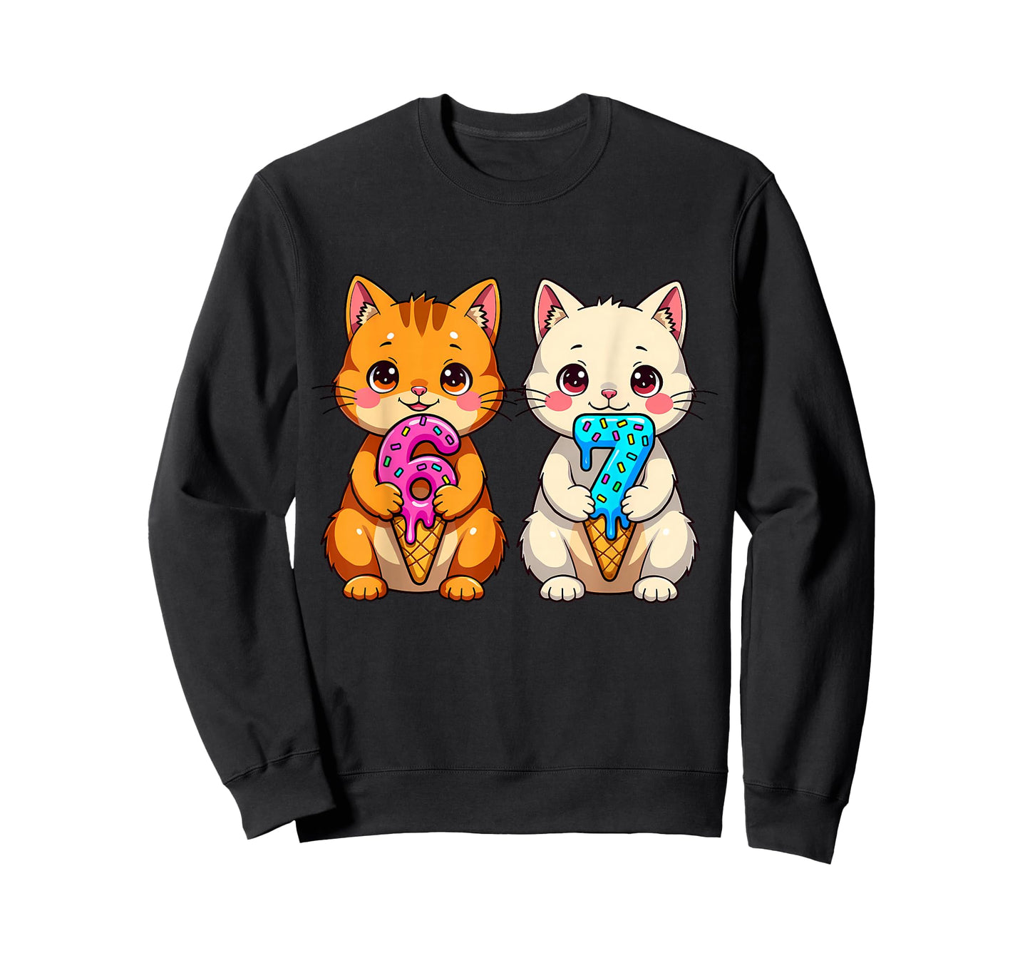 Cute Kawaii Cats Neko 67 Drip Meme Funny Six Seven T-Shirt