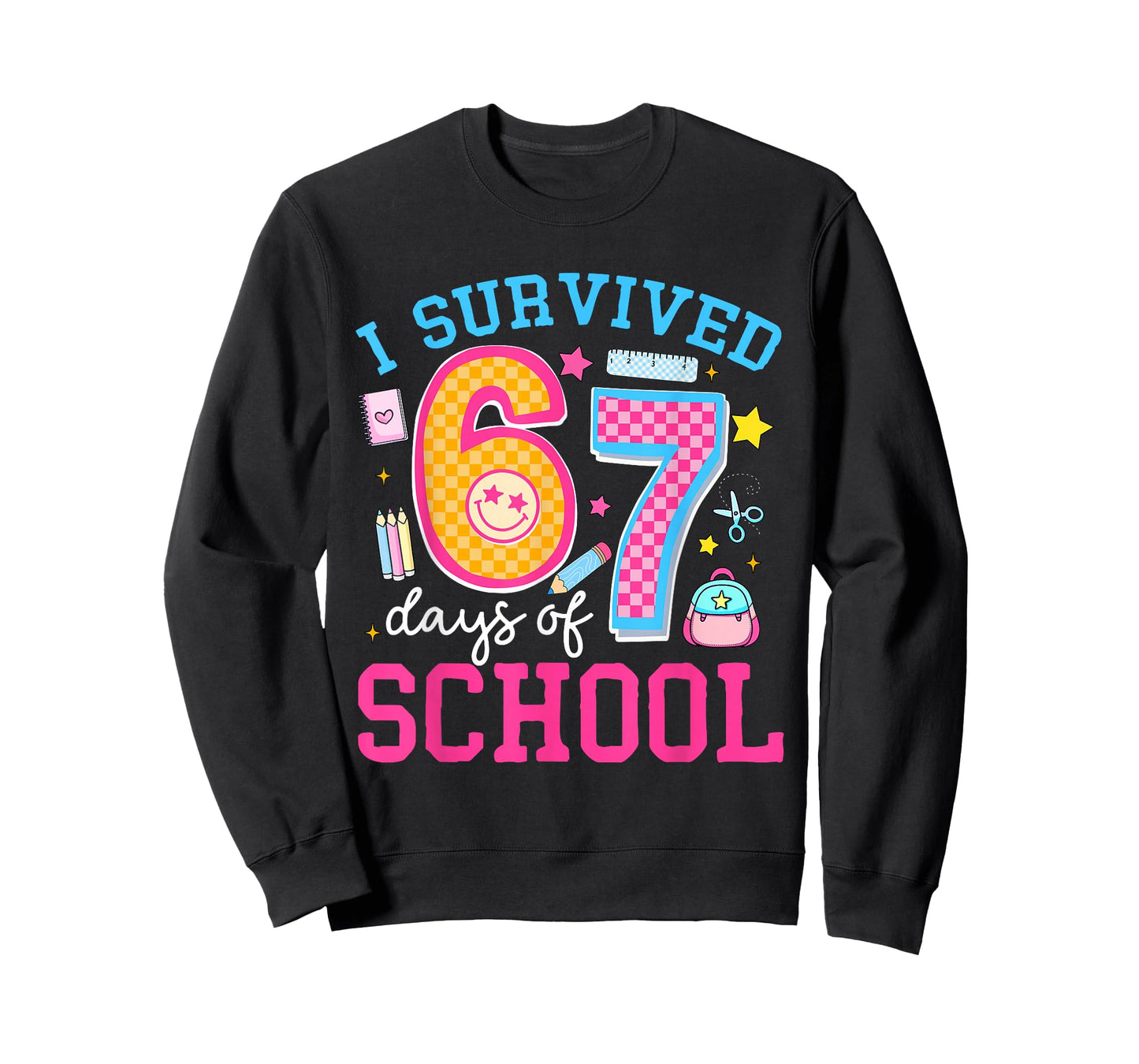 I Survived 67 Days of School Meme Six Seven Teacher Students T-Shirt