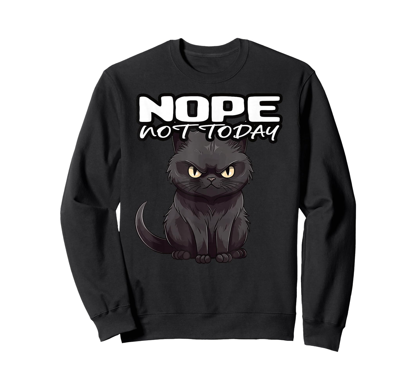 Retro Black Kitty I Retro Black Cat Nope Not Today T-Shirt