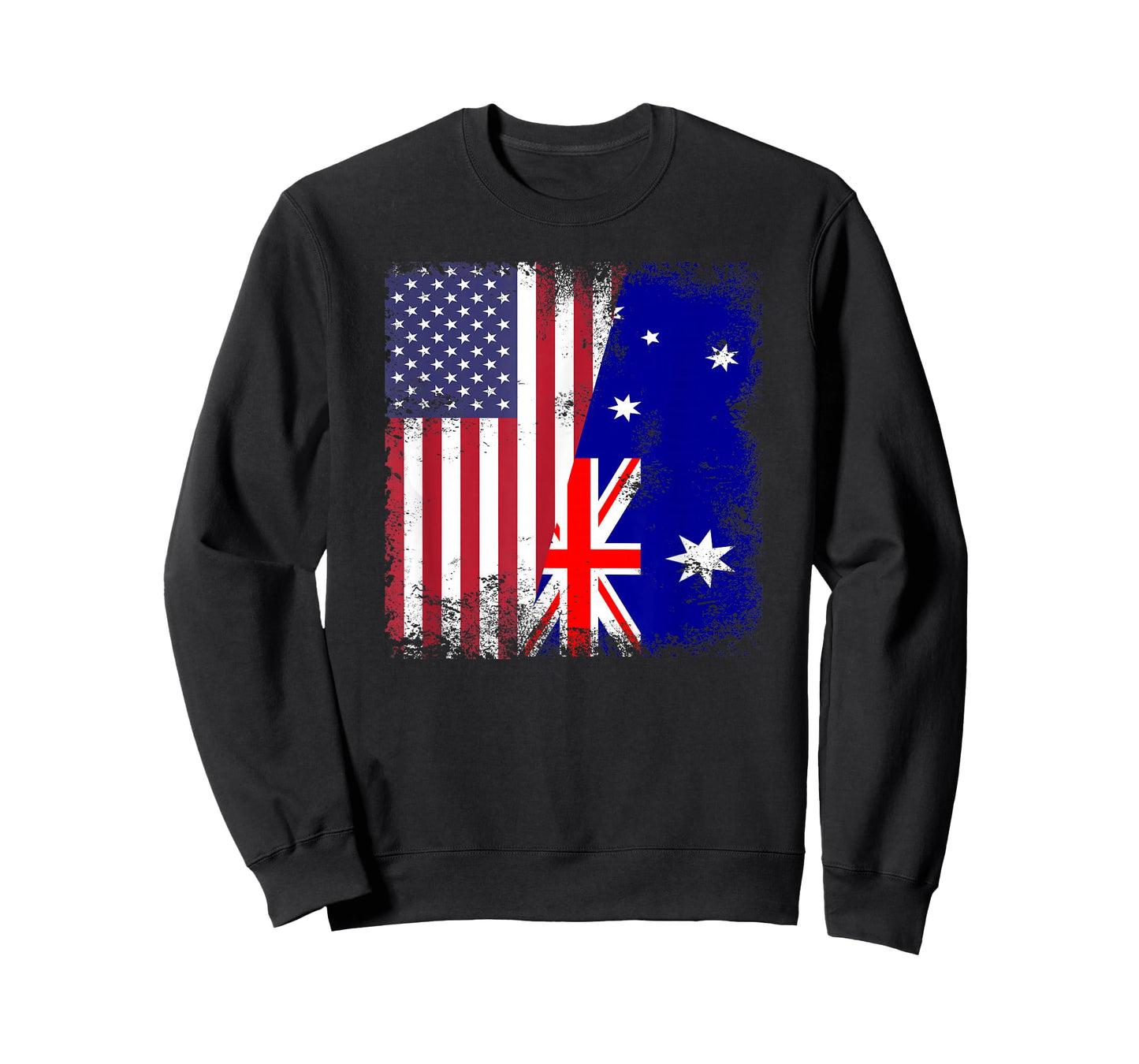 Half Australian Flag T-Shirt | Vintage Australia USA Gift T-Shirt