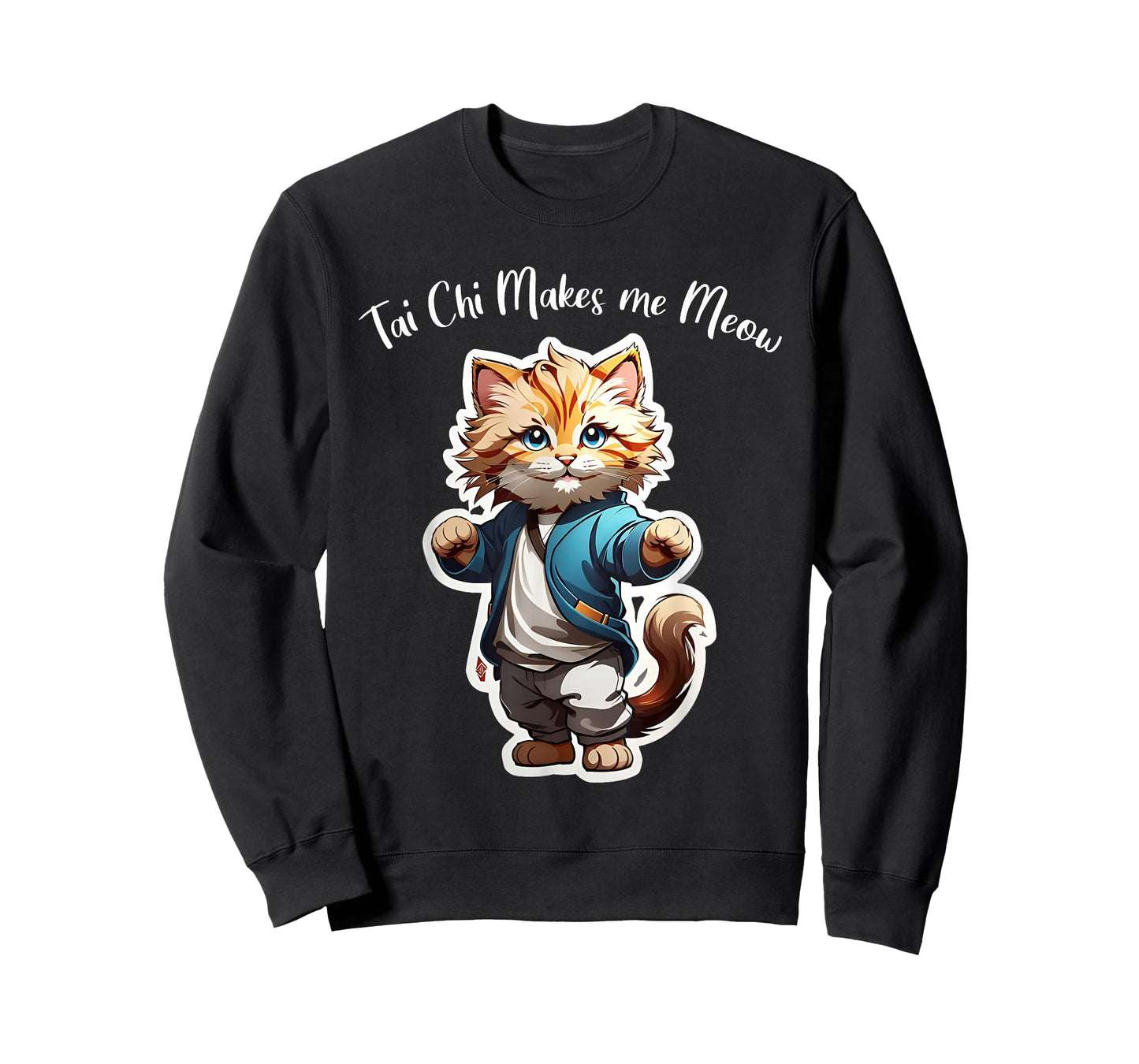 Cat Tai Chi makes me Meow, funny Kitten, Ying Yang Balance T-Shirt