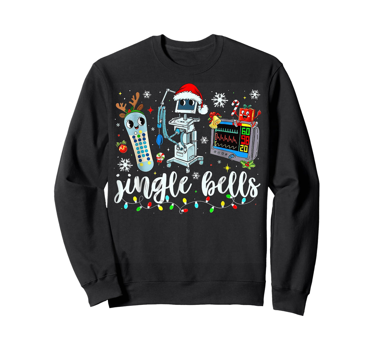 Funny Jingle Bells Telemetry Nurse Christmas Tech Nursing T-Shirt