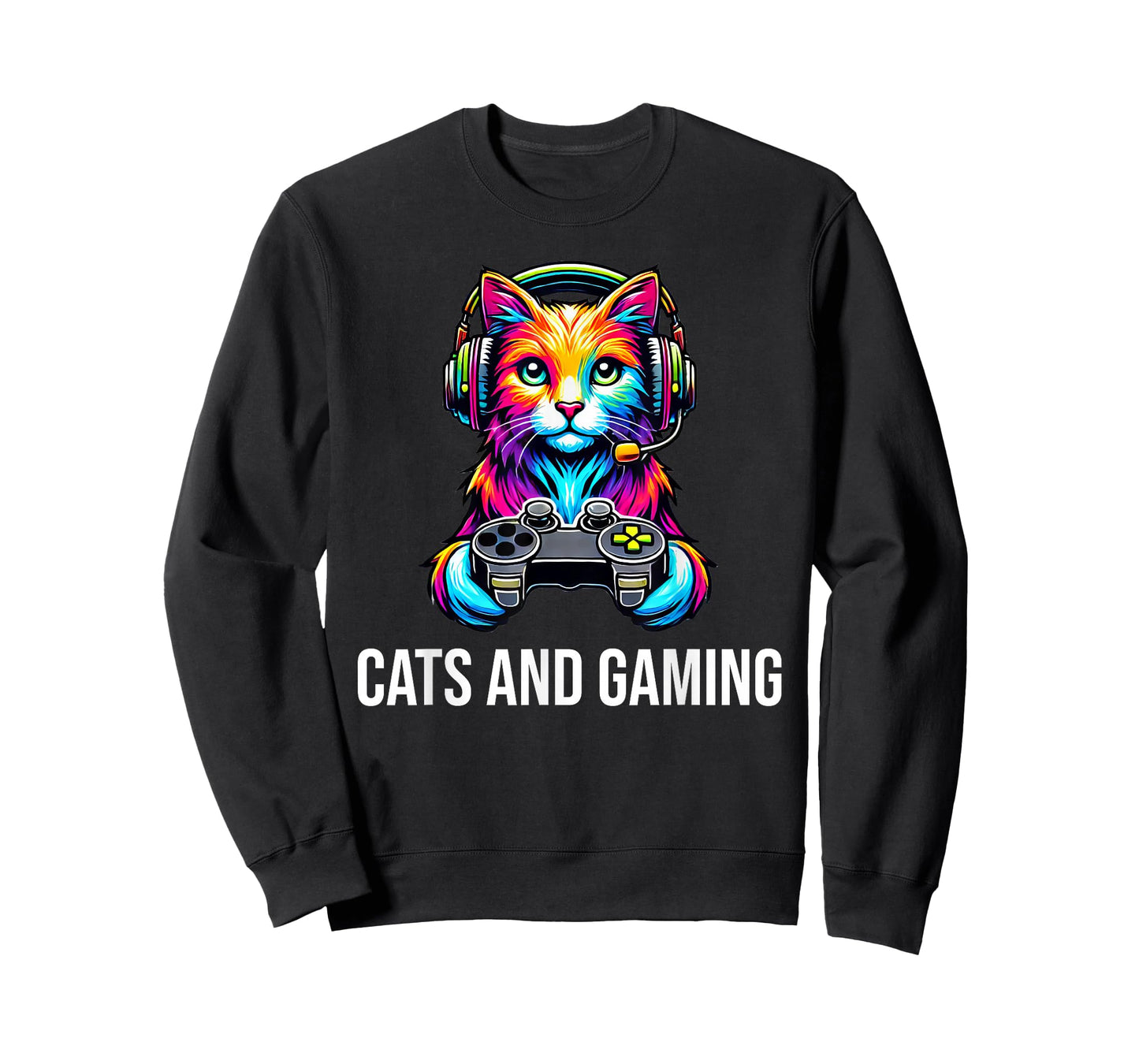 Cats And Gaming Funny Cat Lover Gamer Video Games T-Shirt