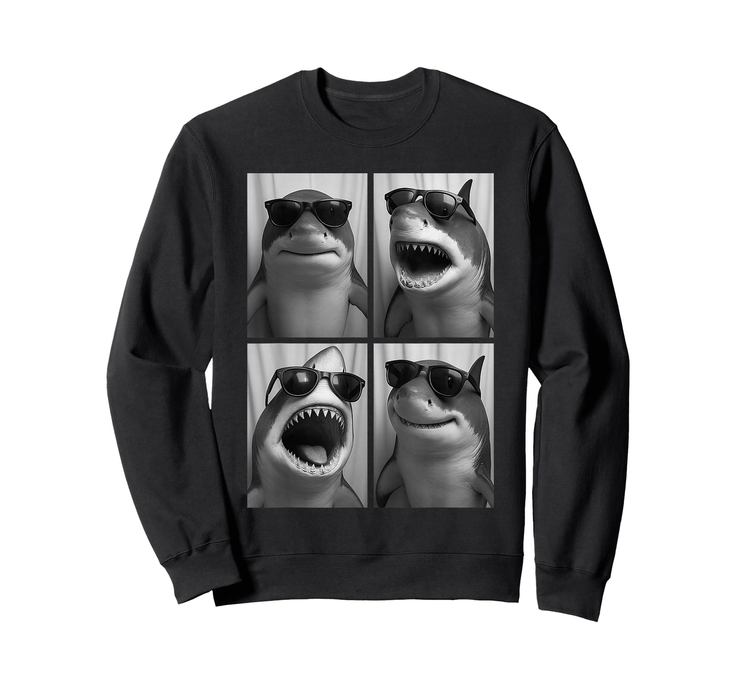 Cool Sharks Sunglasses Marine Animal Meme Selfie Booth T-Shirt