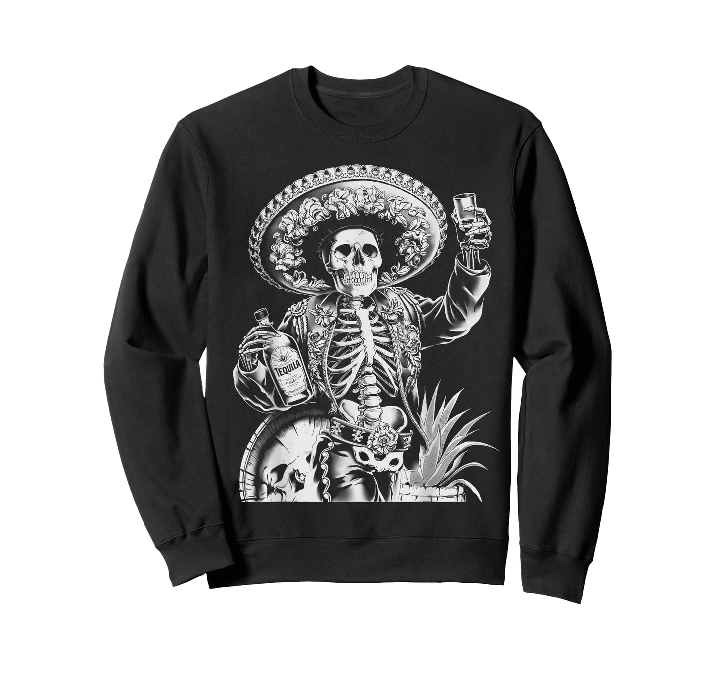Mexico Vintage Skeleton Tequila Dia De Los Muertos Mexican T-Shirt