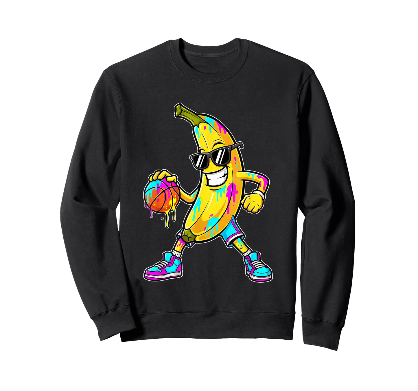 Banana Funny Basketball Drip Kids Youth Boys Girls T-Shirt