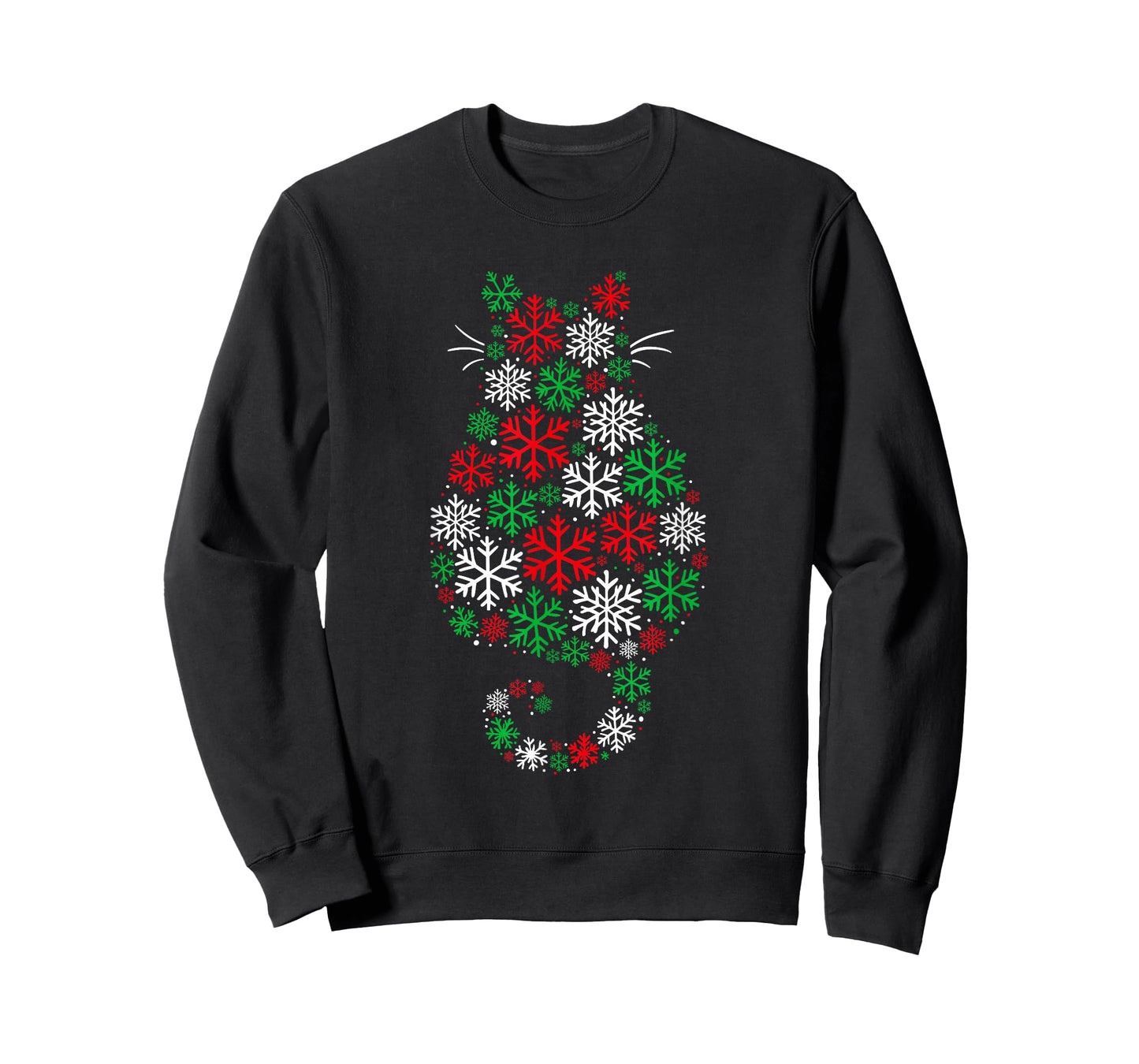 Cat Christmas Minimalist Men Women Kids Funny Cat T-Shirt