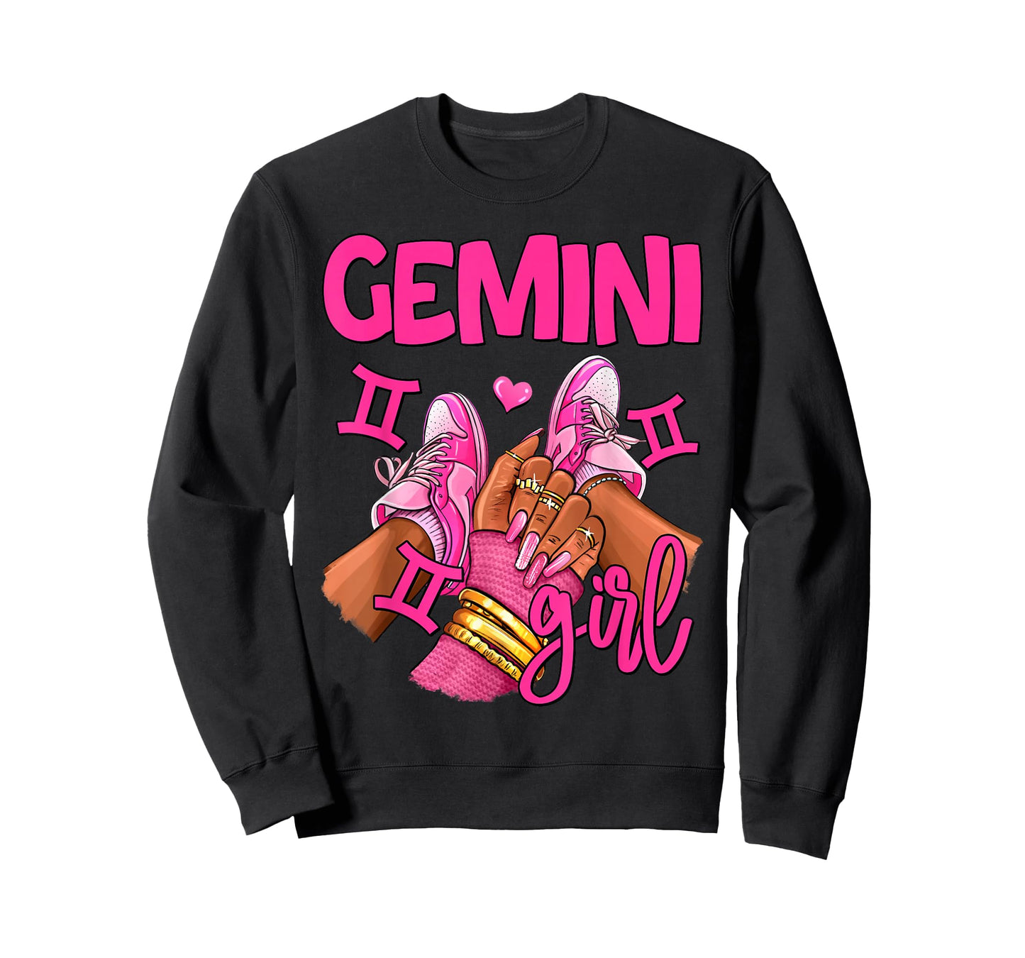 Gemini Girl Birthday Queen Women Sneakers Zodiac Sign T-Shirt